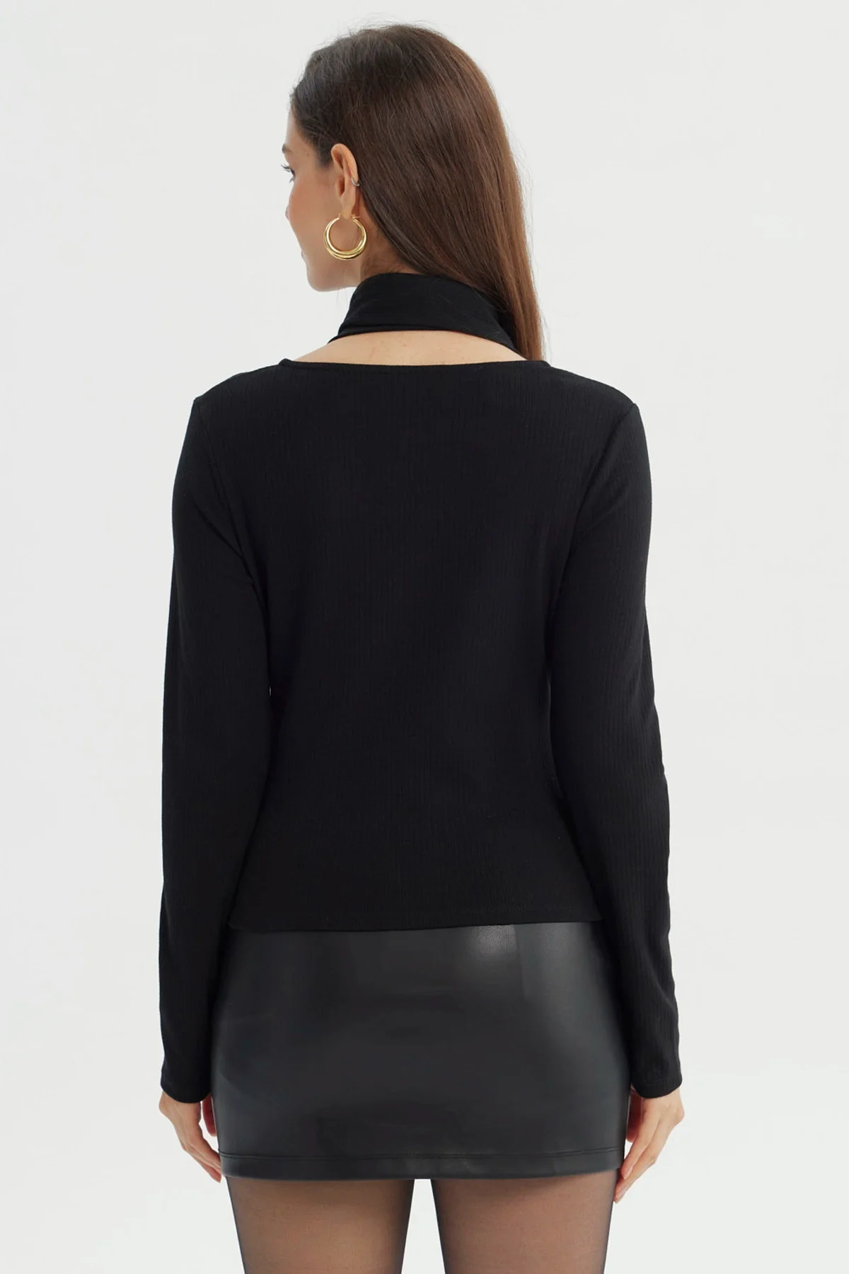 Polera Mujer Slim Negro - Image 3