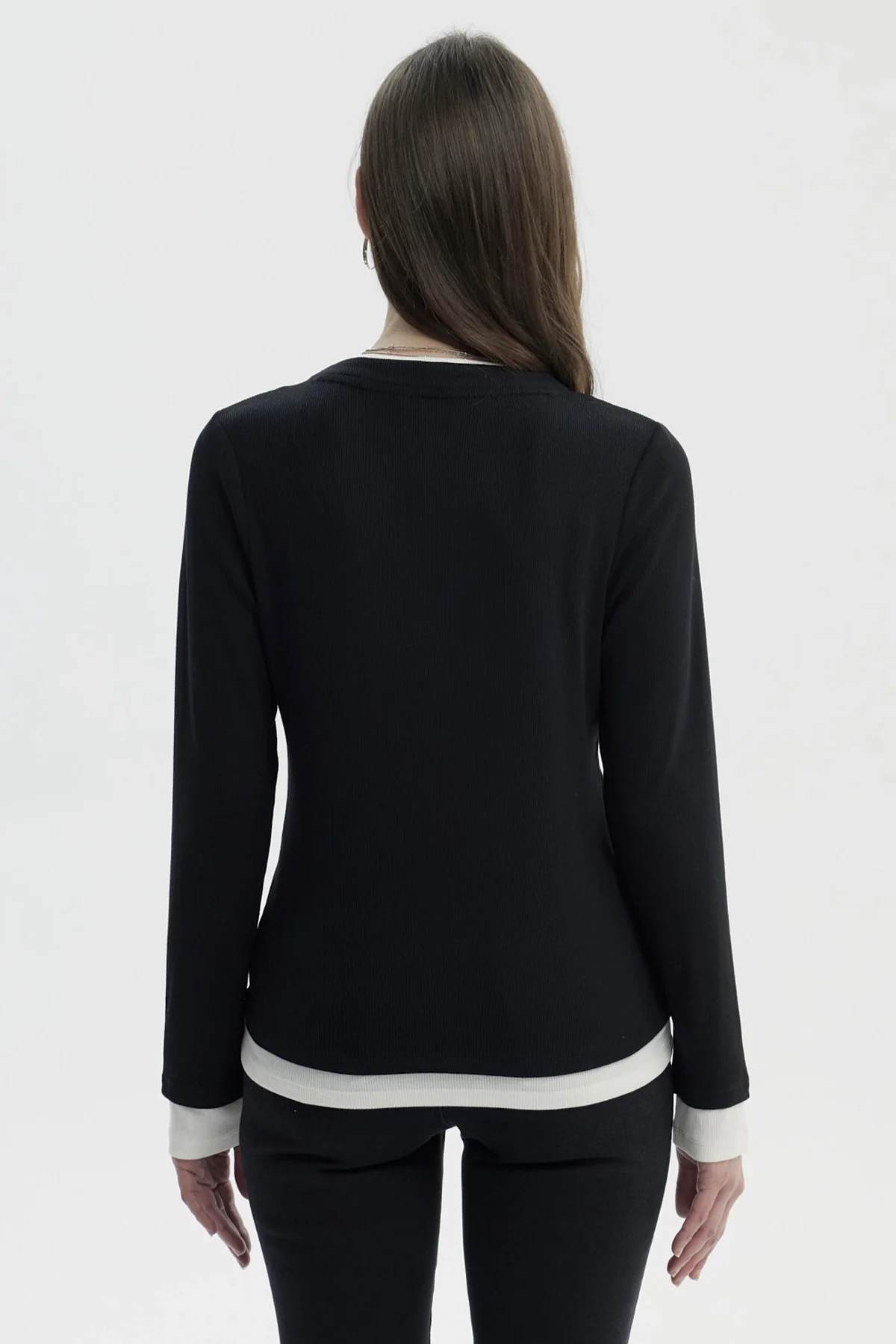 Polera Mujer Slim Negro - Image 3