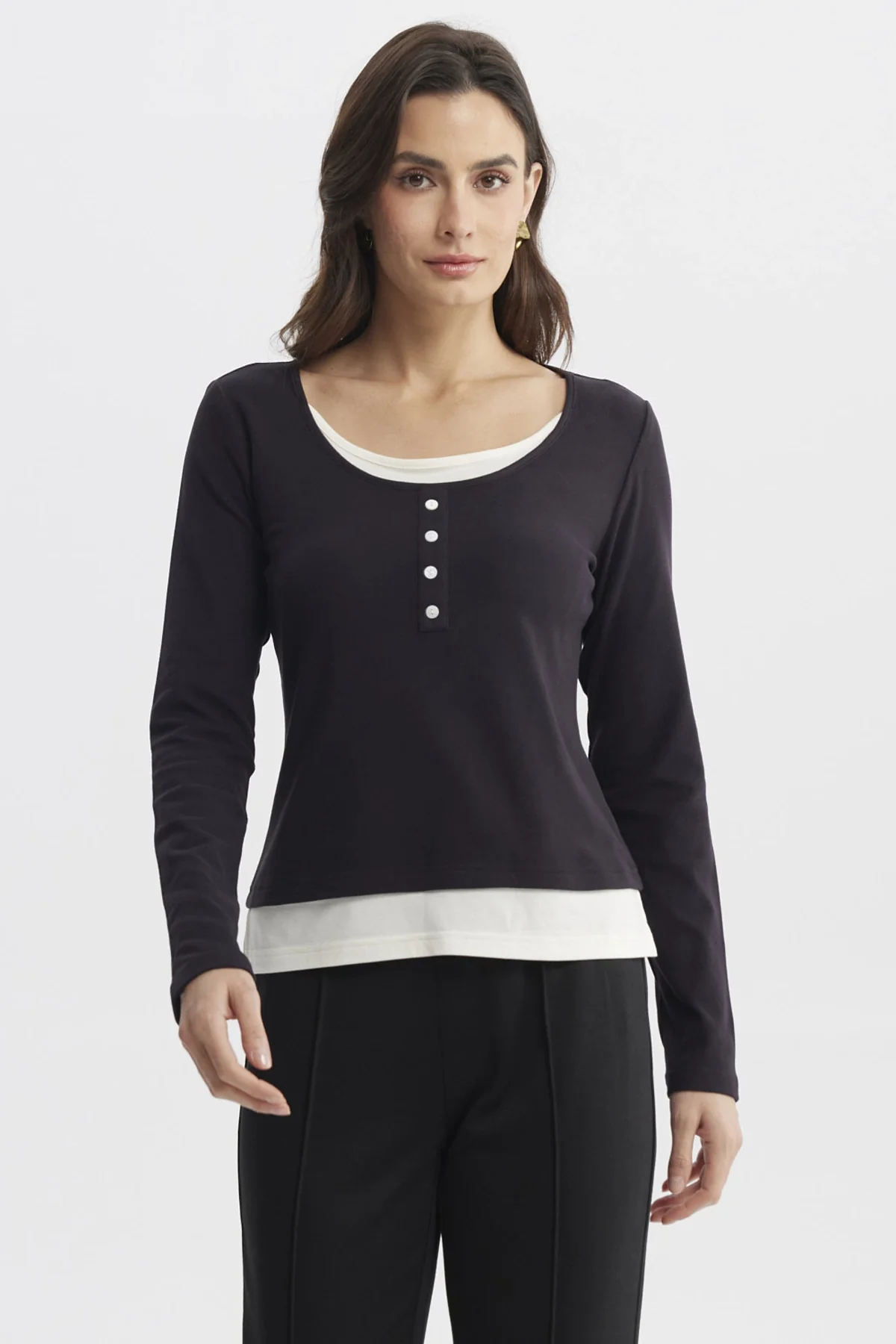Polera Mujer Slim Negro