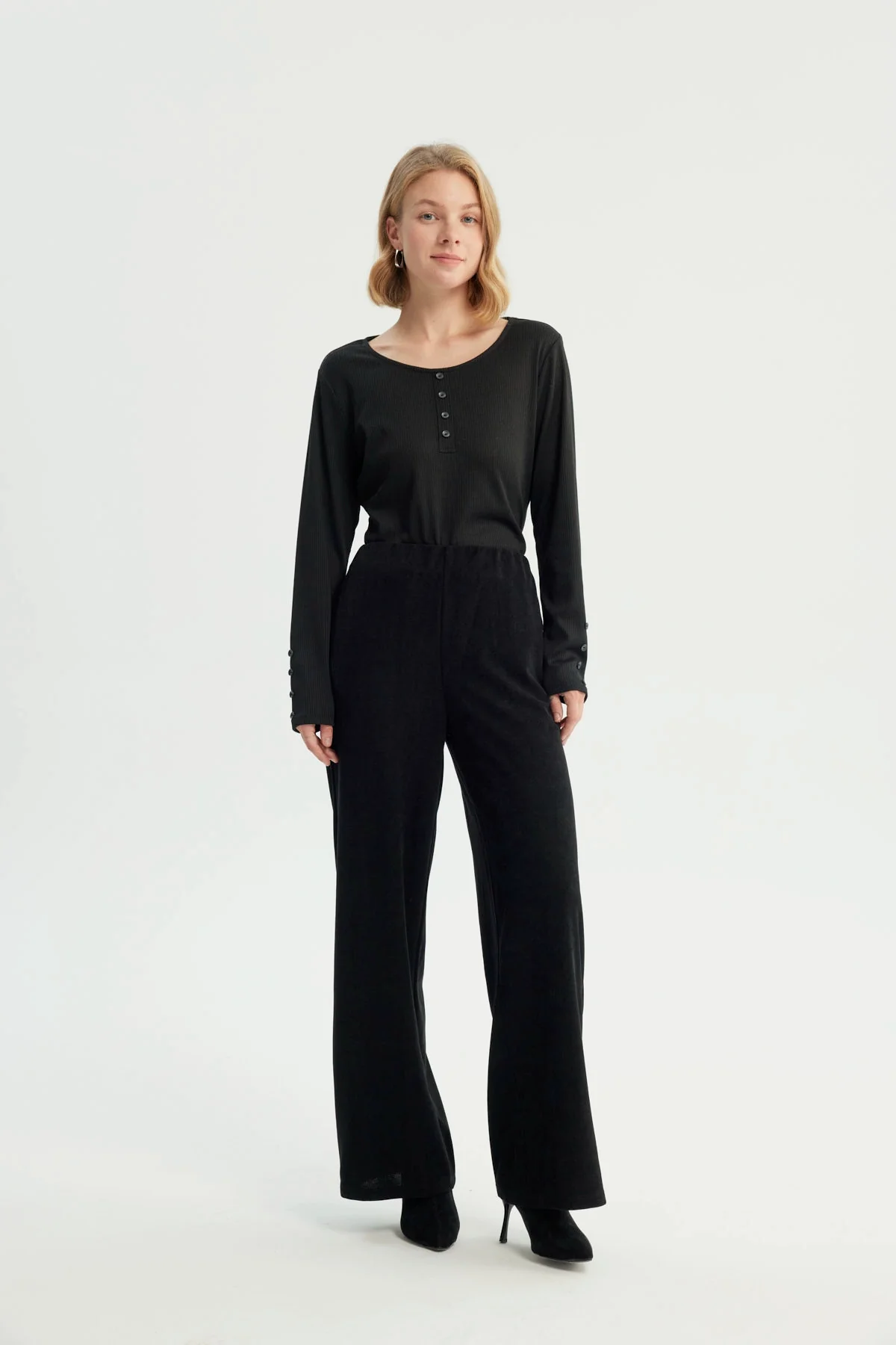 Polera Mujer Slim Negro - Image 4