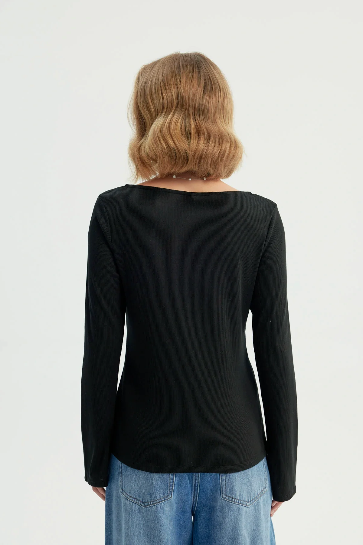 Polera Mujer Slim Negro - Image 3