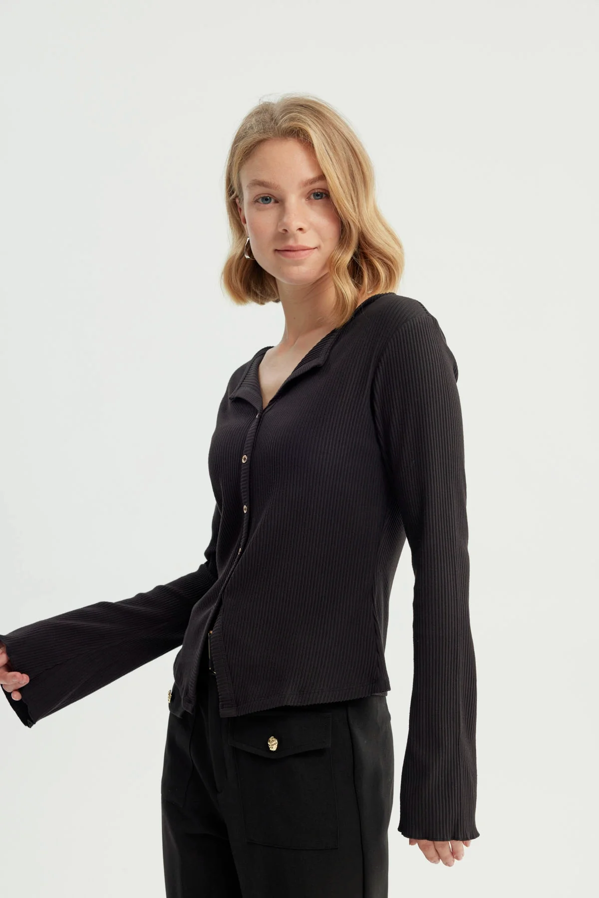 Polera Mujer Slim Negro - Image 2