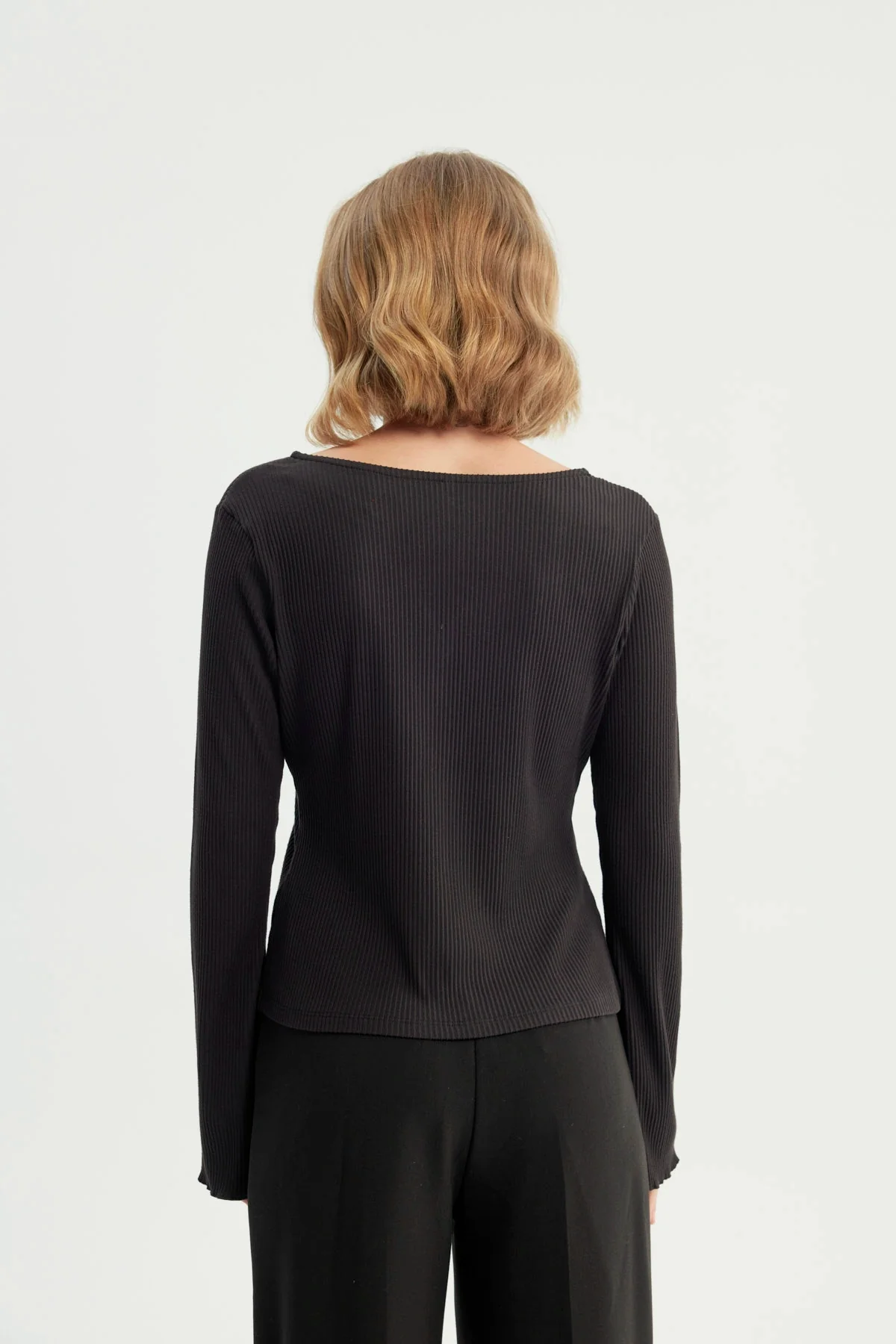Polera Mujer Slim Negro - Image 3
