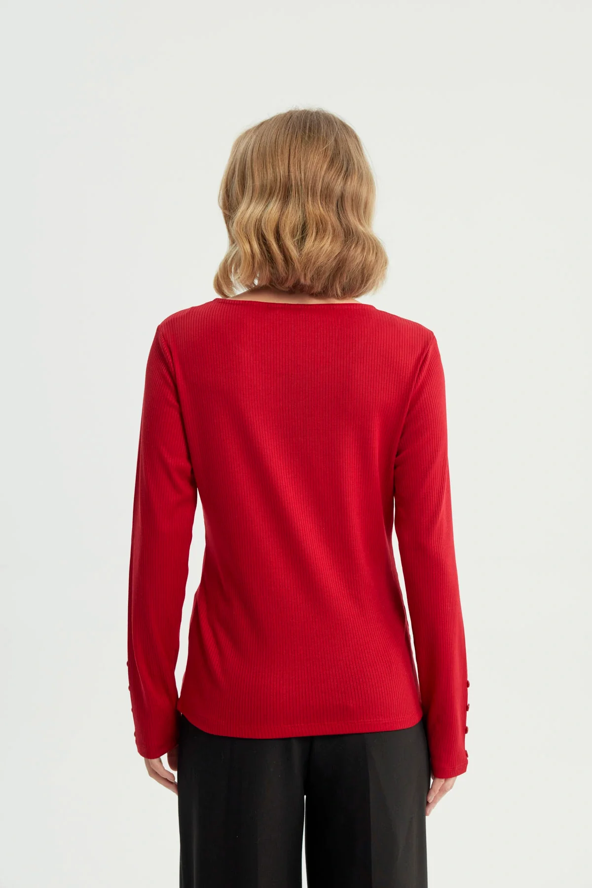 Polera Mujer Slim Rojo - Image 3
