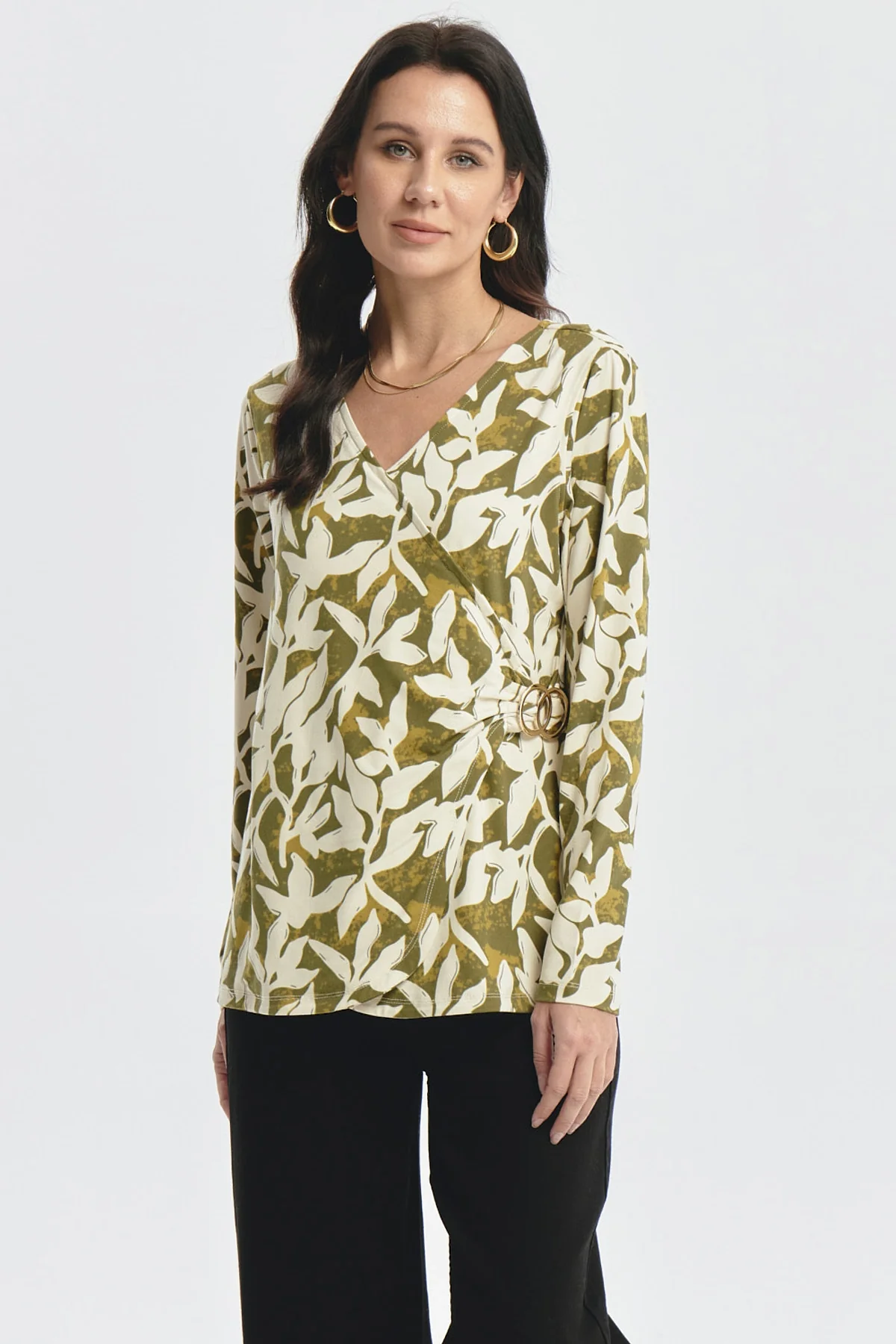 Polera Mujer Slim Verde Olivo