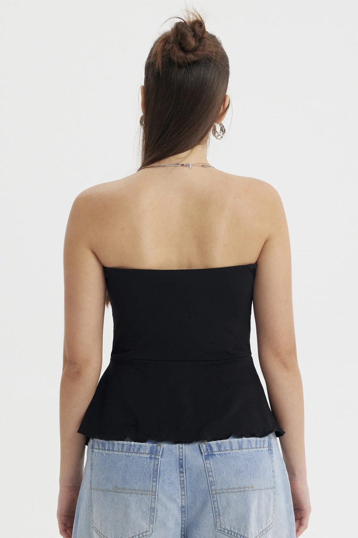 Polera Mujer Strapless Abertura Lateral Negro - Image 3