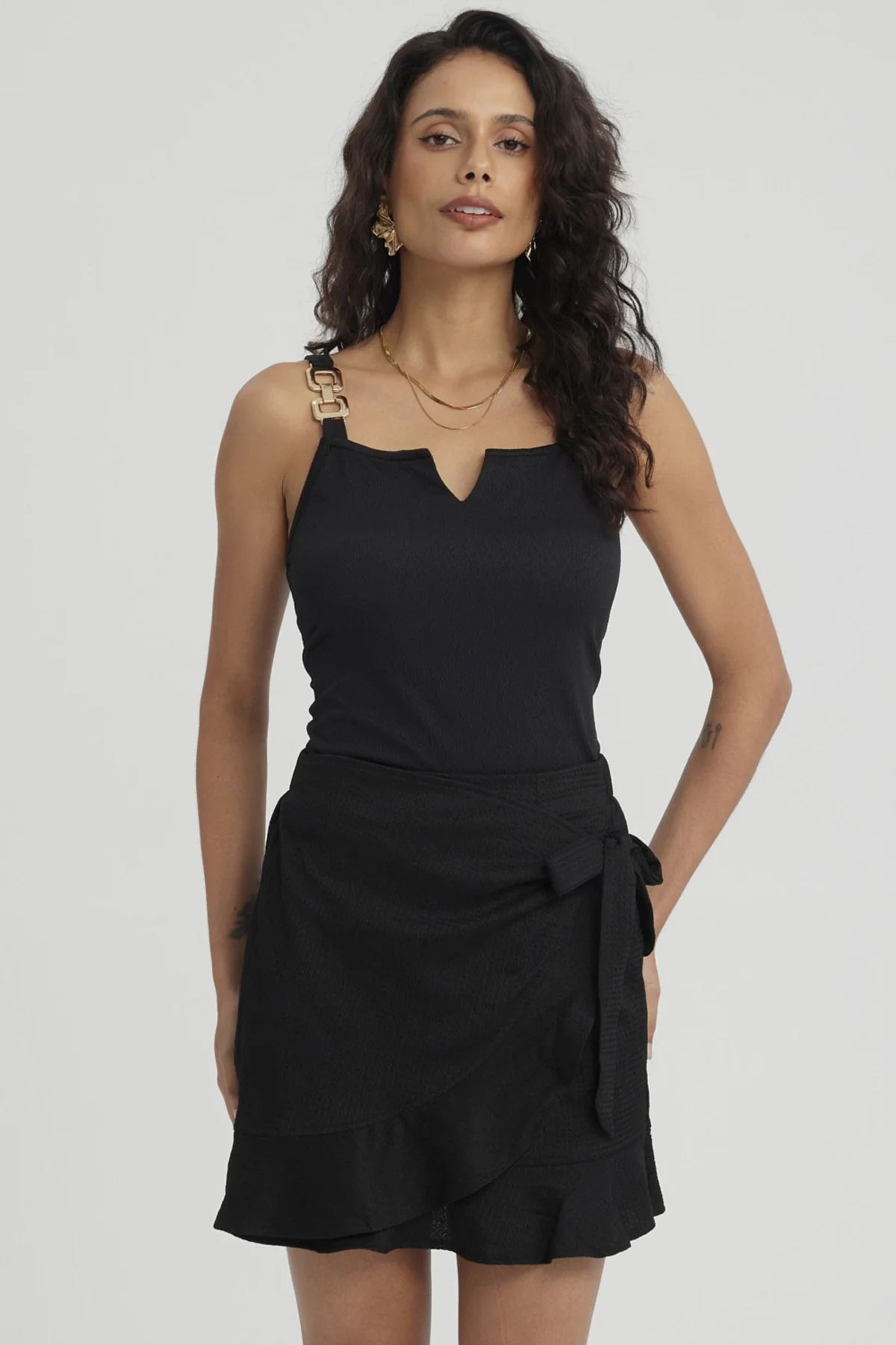 Polera Mujer Textura Negro