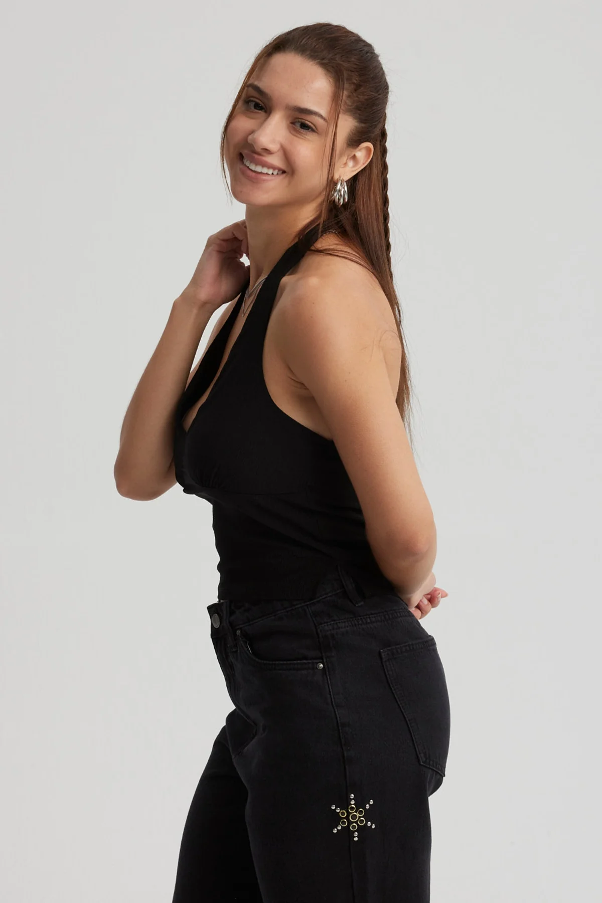 Polera Mujer Textura Negro - Image 2