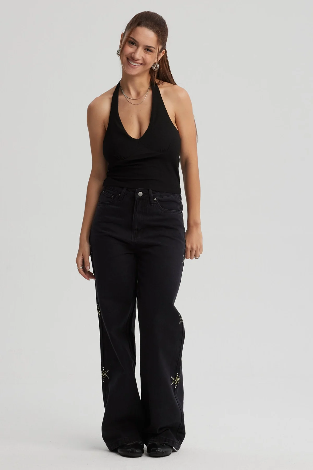 Polera Mujer Textura Negro - Image 4