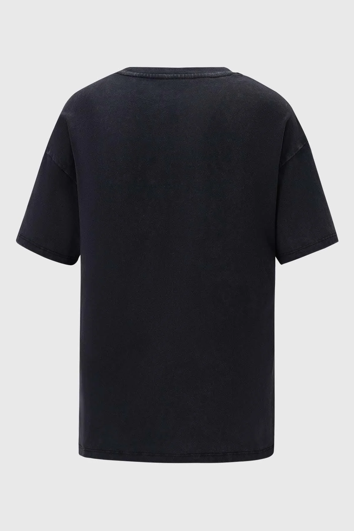 Polera Niña Oversize Larga Negro - Image 2