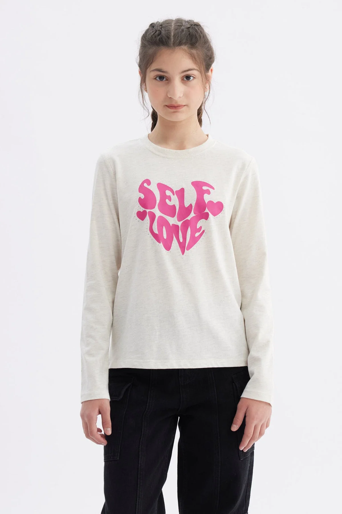 Polera Niña Básica Teen Beige