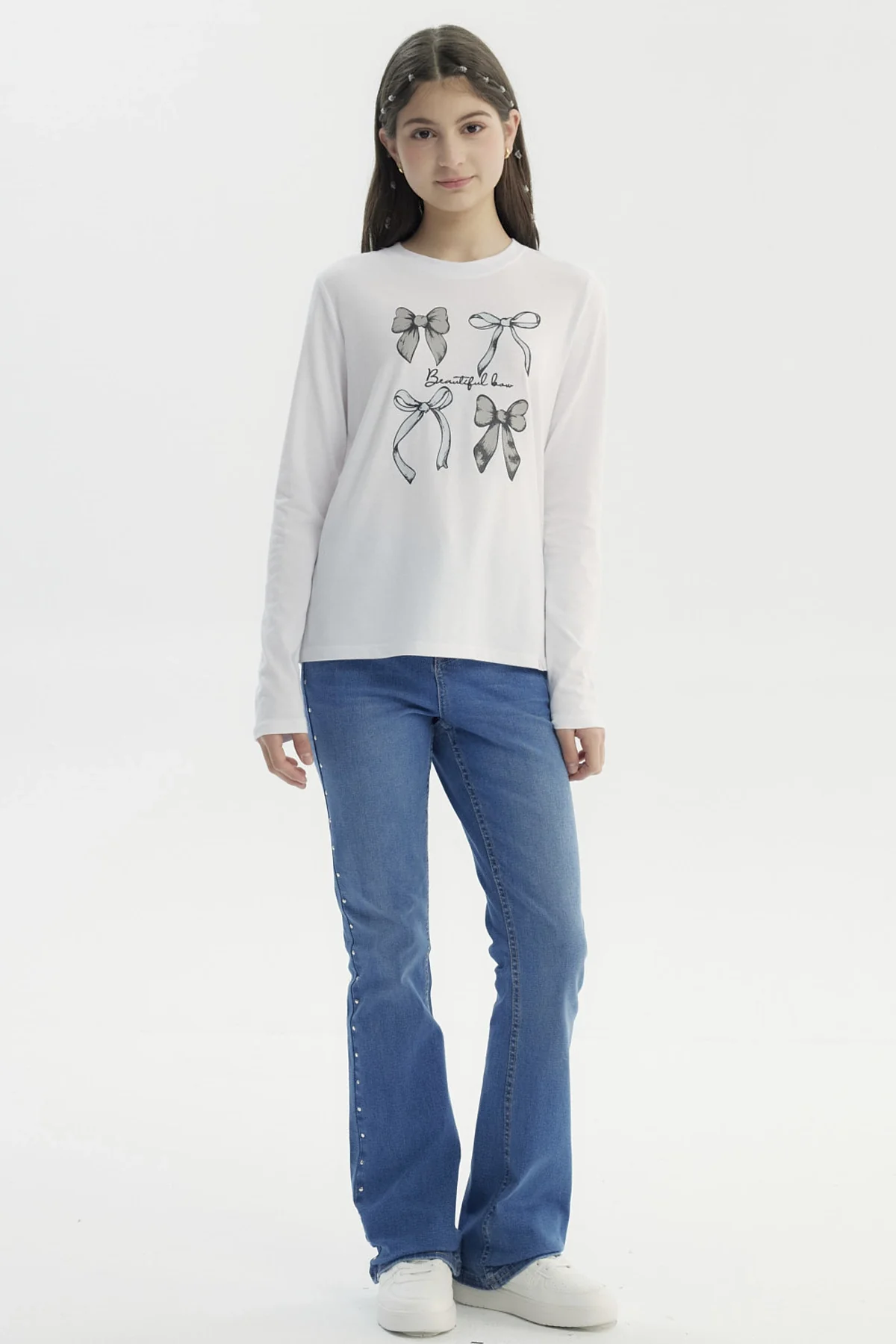 Polera Niña Básica Teen Blanco - Image 4