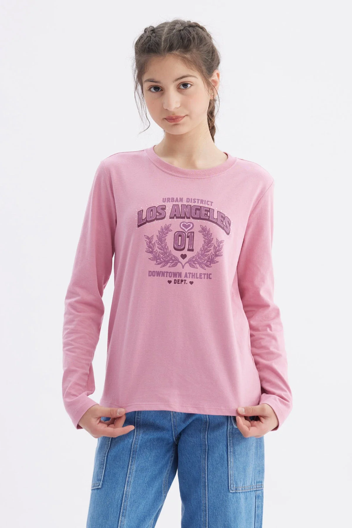 Polera Niña Básica Teen Rosado