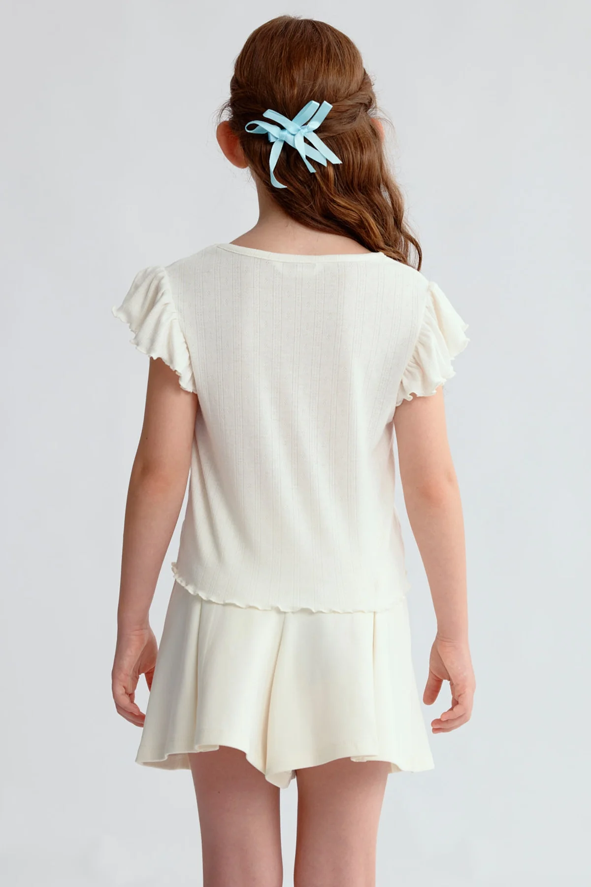 Polera Niña Con Lazos Beige - Image 2