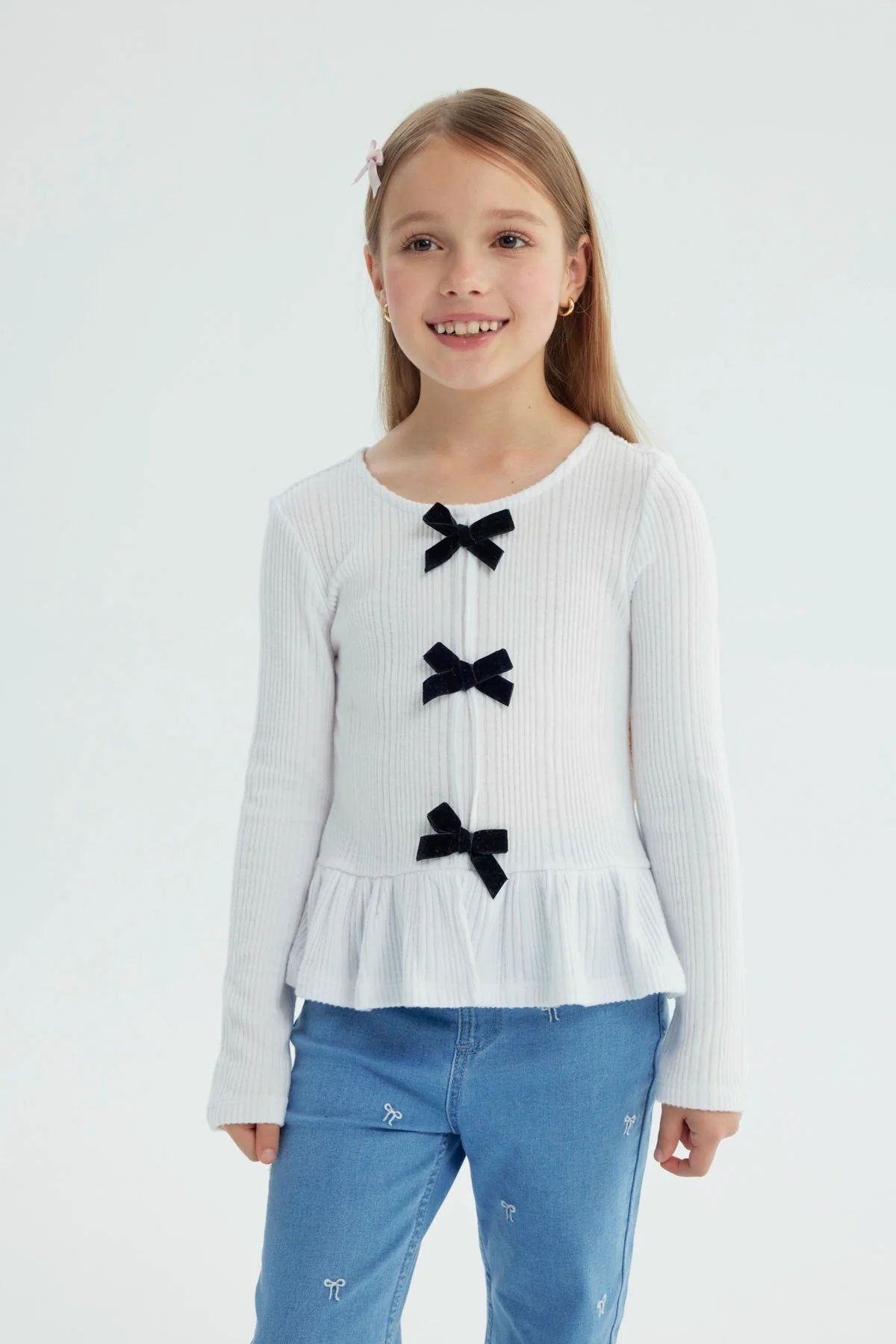 Polera Niña Regular Blanco