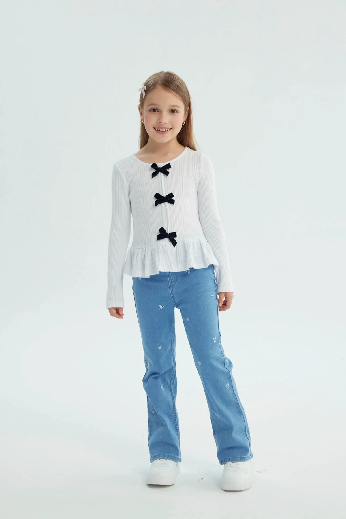 Polera Niña Regular Blanco - Image 4