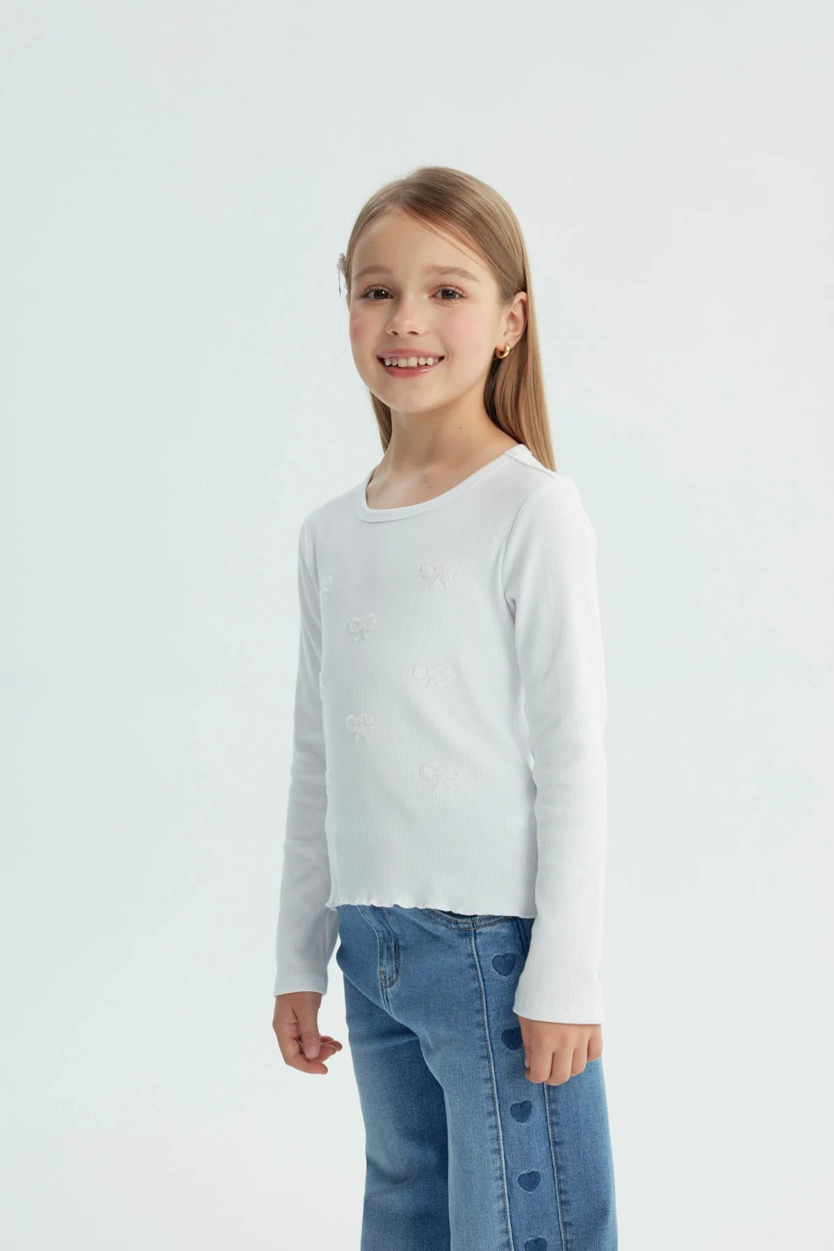 Polera Niña Regular Blanco - Image 2