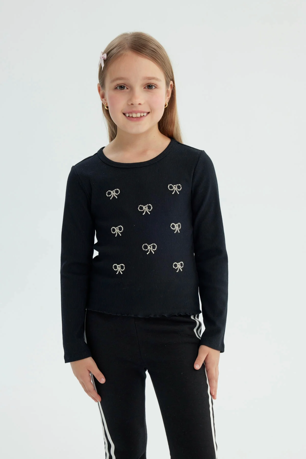 Polera Niña Regular Negro