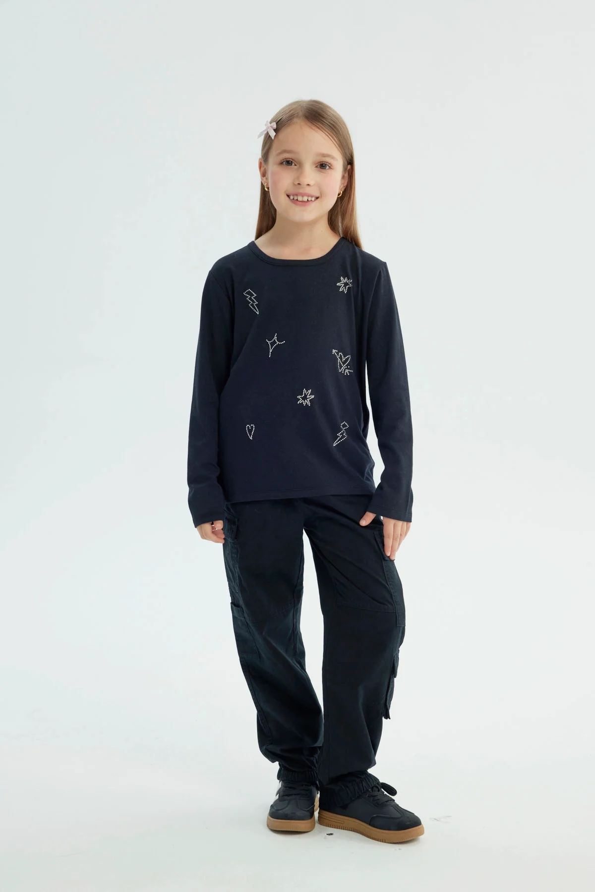 Polera Niña Regular Negro - Image 4