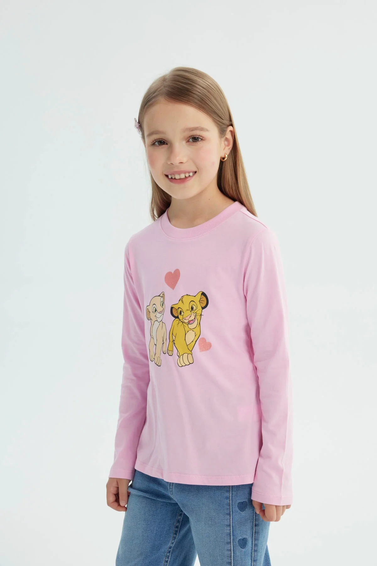 Polera Niña Rey León Rosado - Image 2