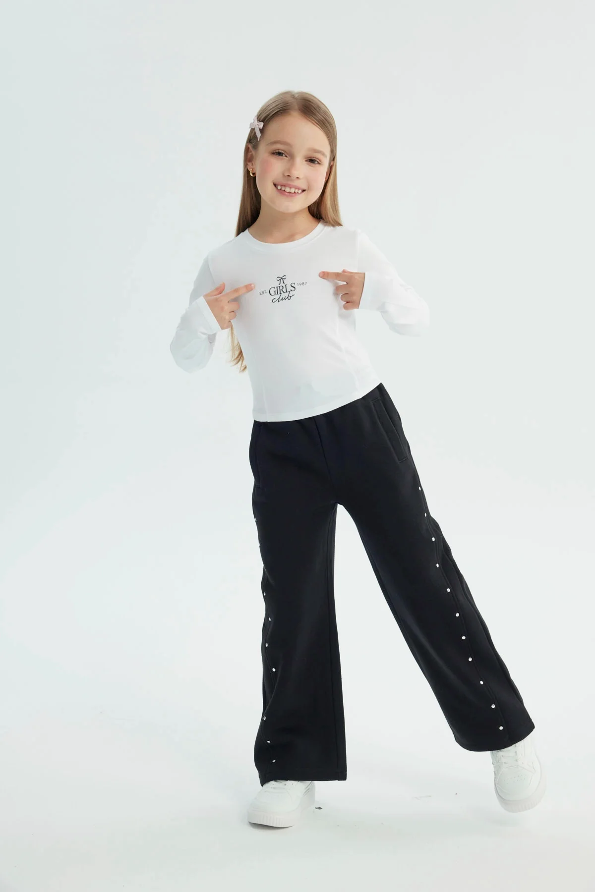 Polera Niña Slim Blanco - Image 4