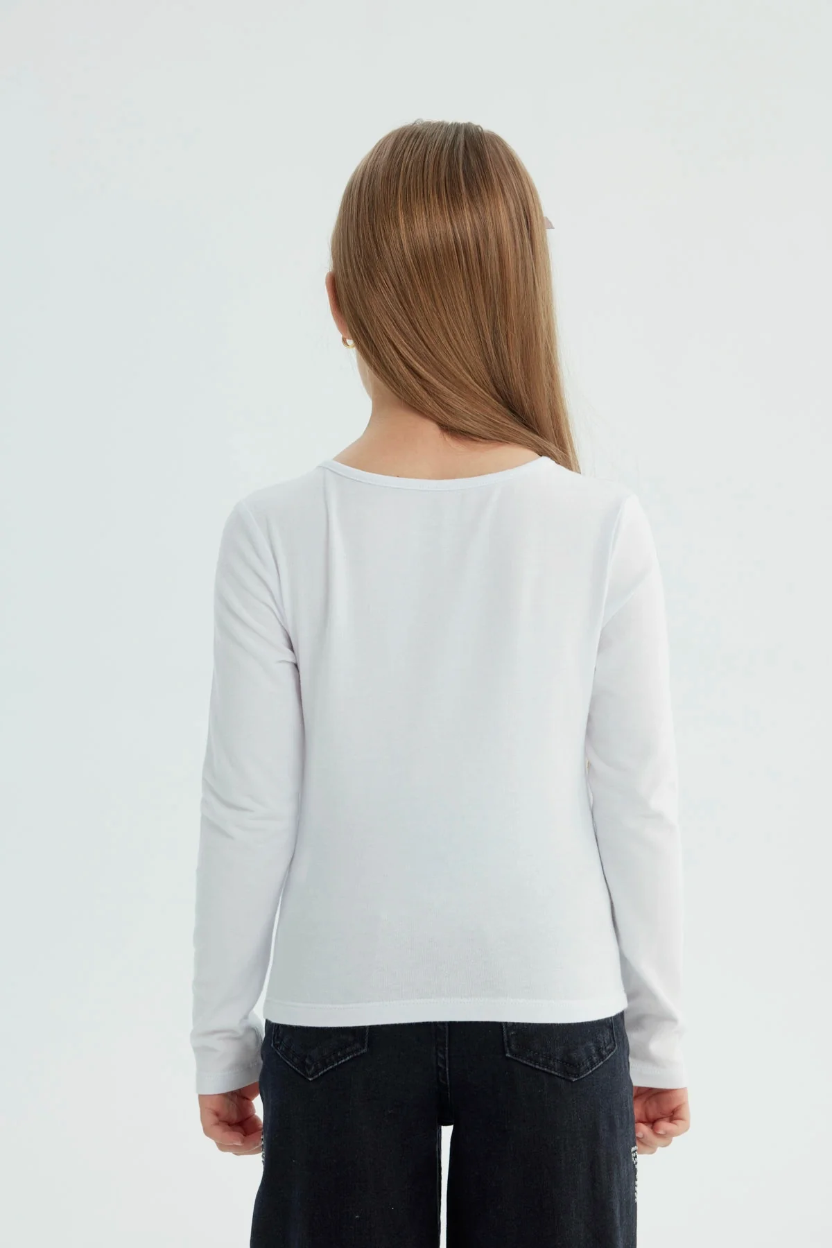 Polera Niña Slim Blanco - Image 3