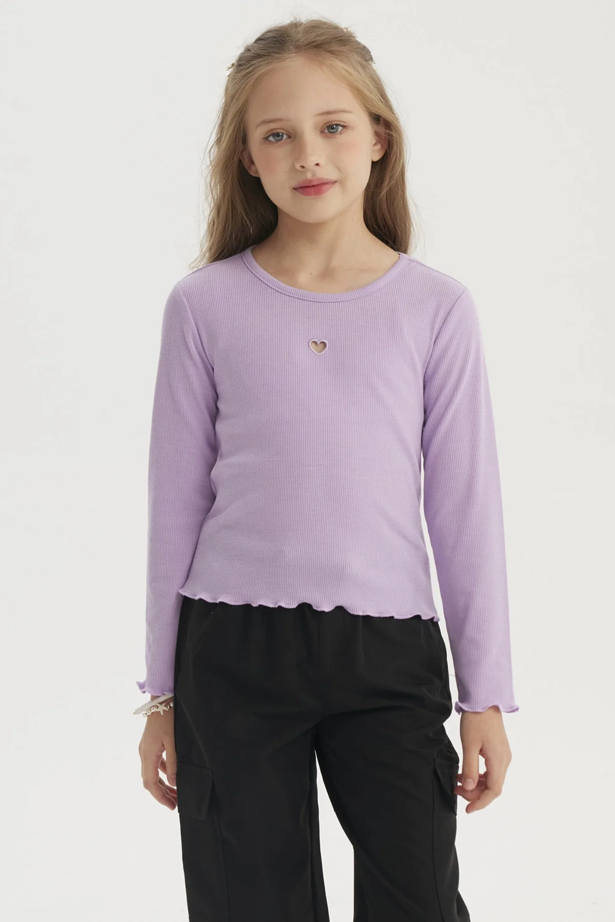 Polera Niña Slim Morado