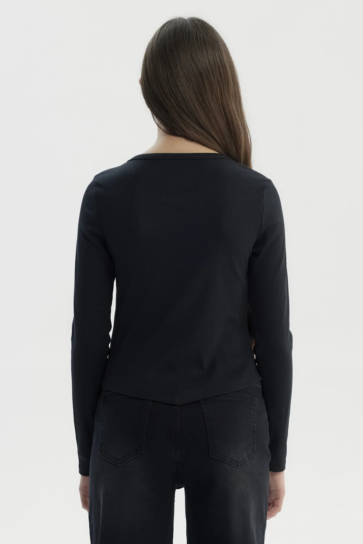 Polera Niña Slim Negro - Image 3