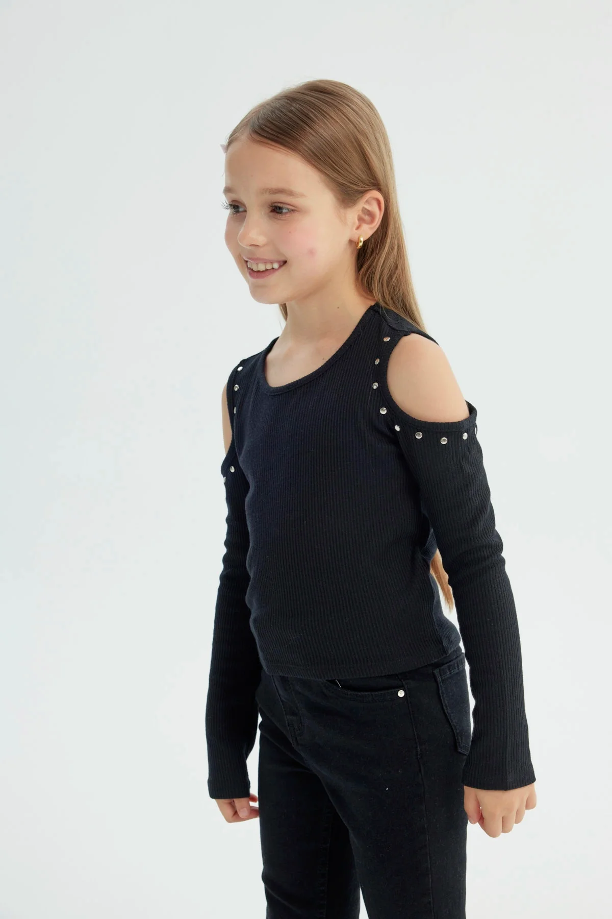 Polera Niña Slim Negro - Image 2