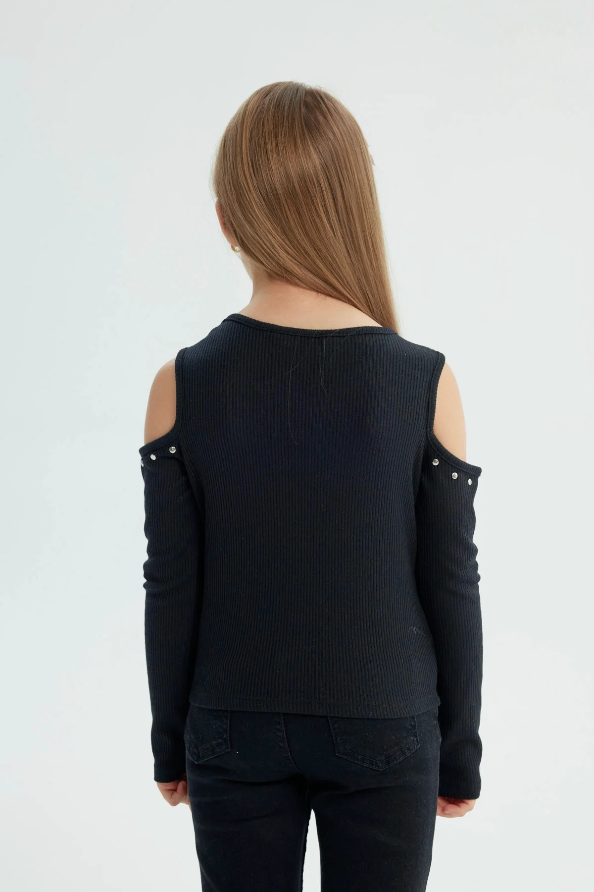 Polera Niña Slim Negro - Image 3