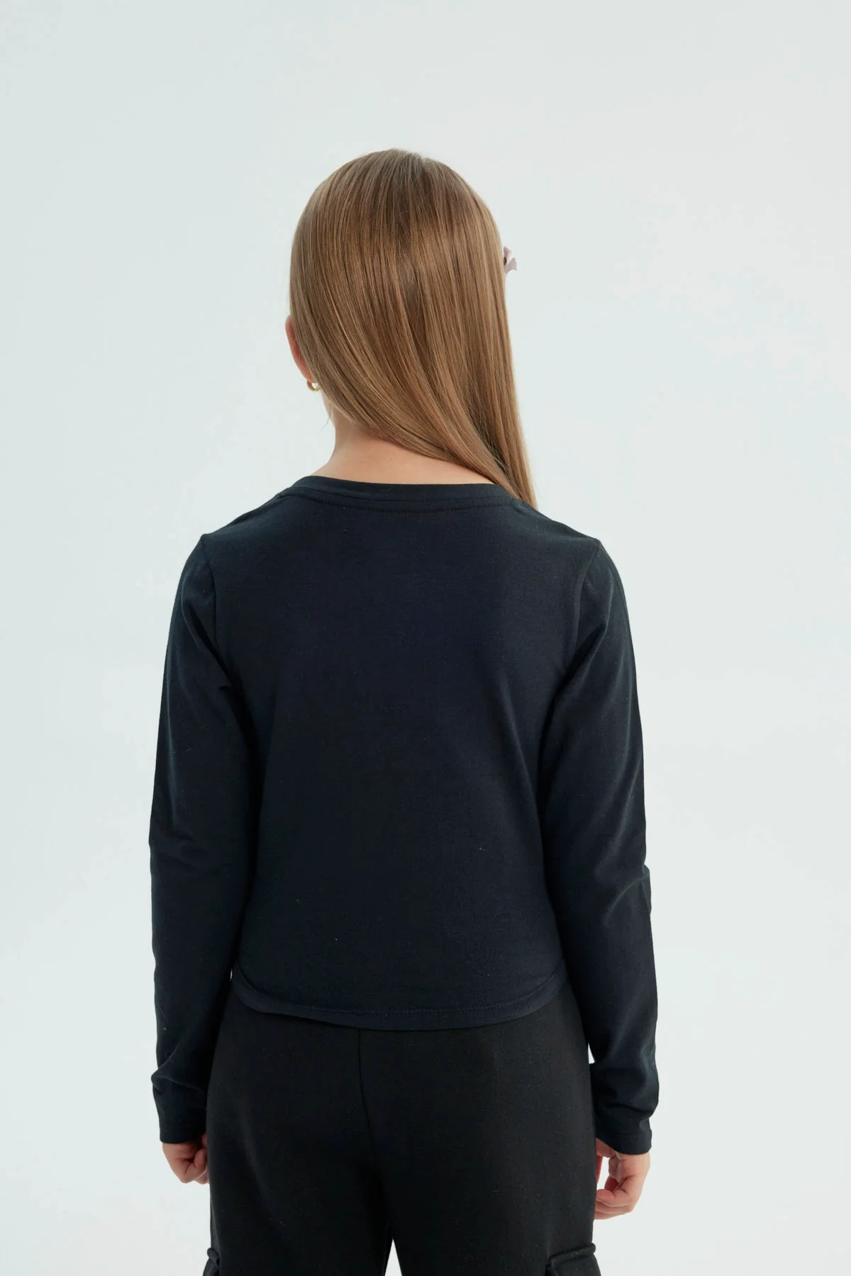 Polera Niña Slim Negro - Image 3