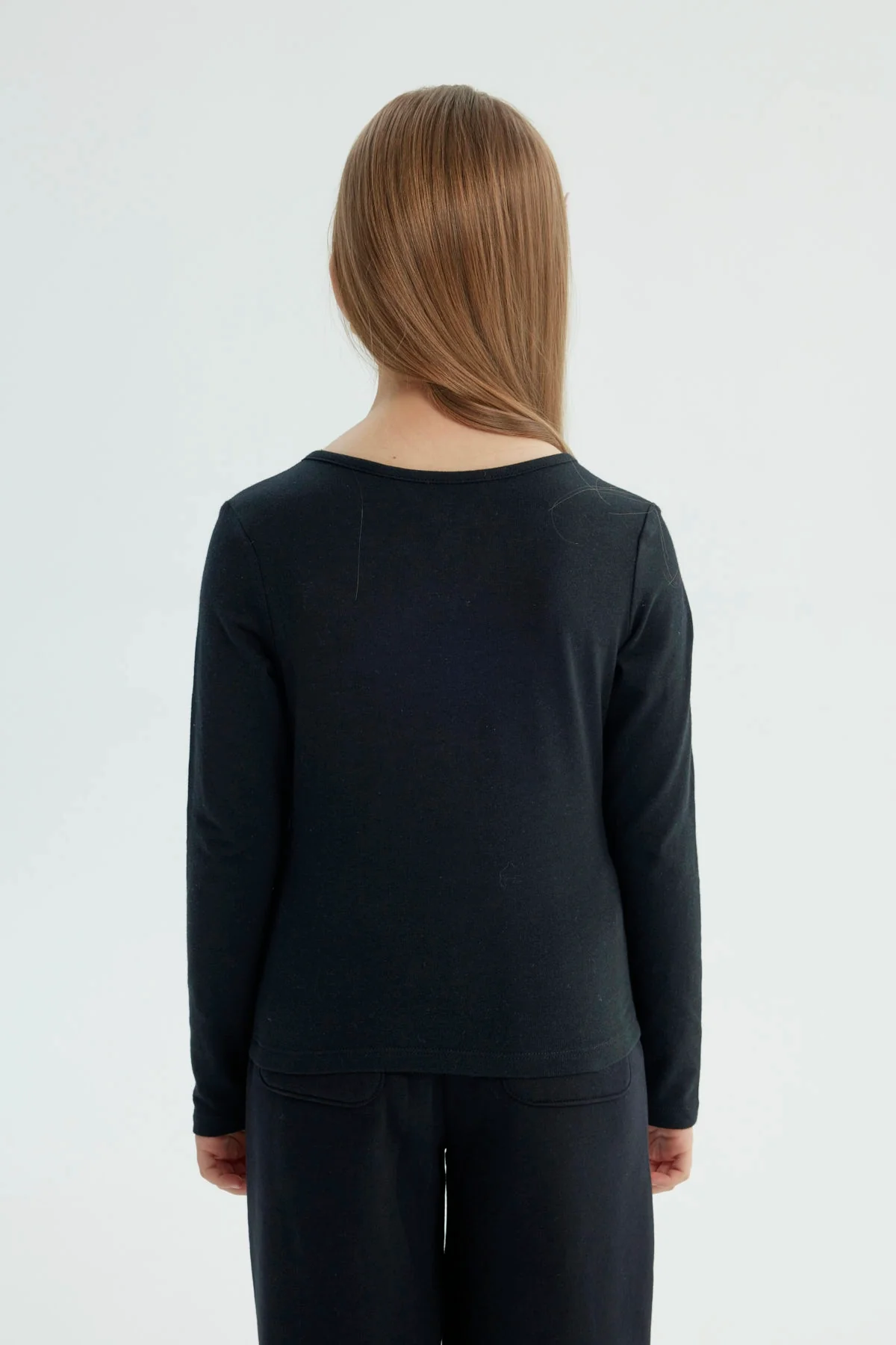 Polera Niña Slim Negro - Image 3