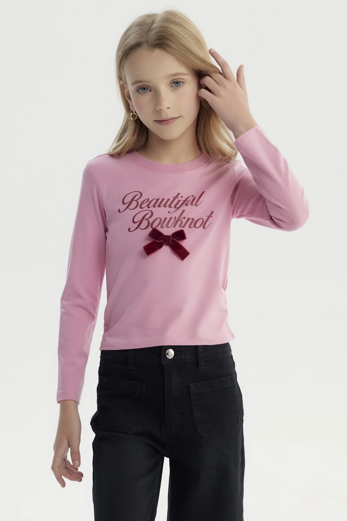 Polera Niña Slim Rosado
