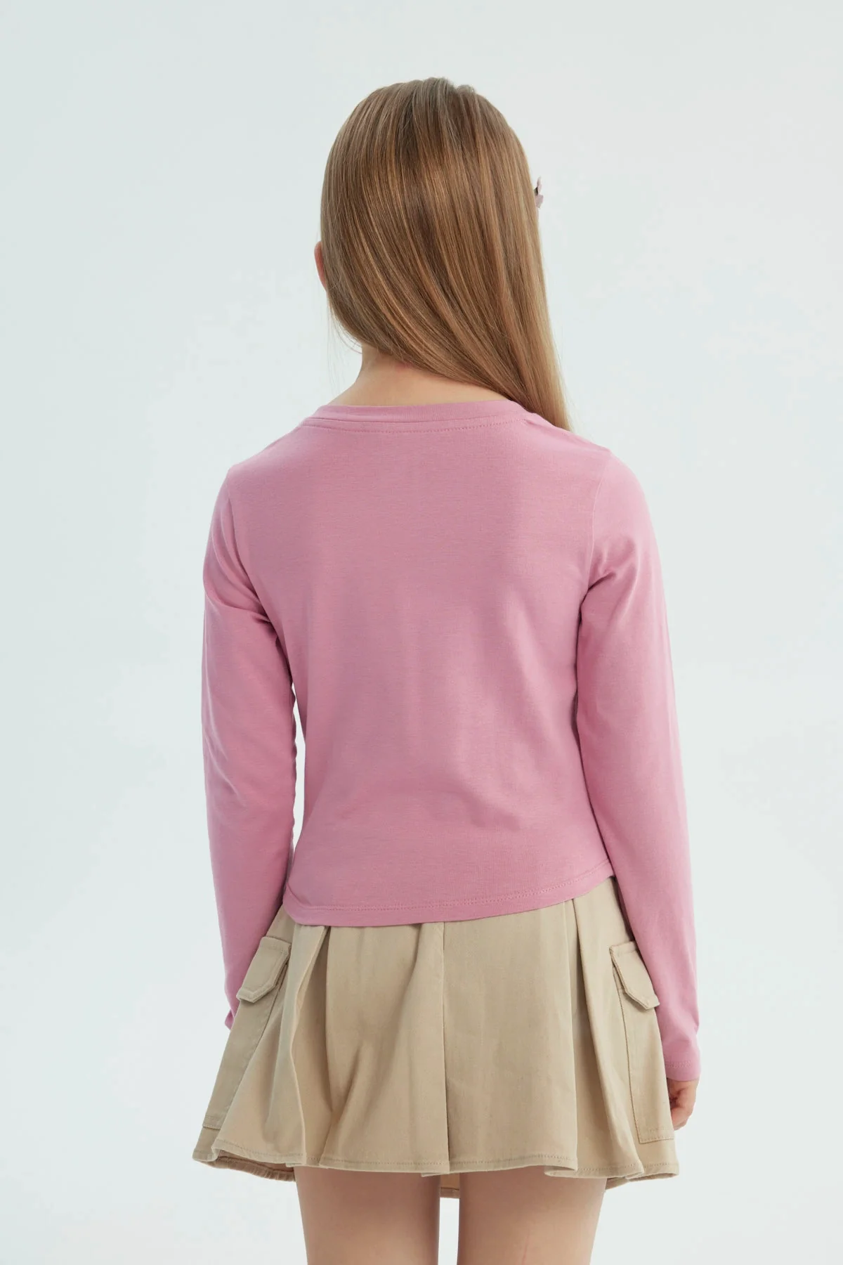 Polera Niña Slim Rosado - Image 3