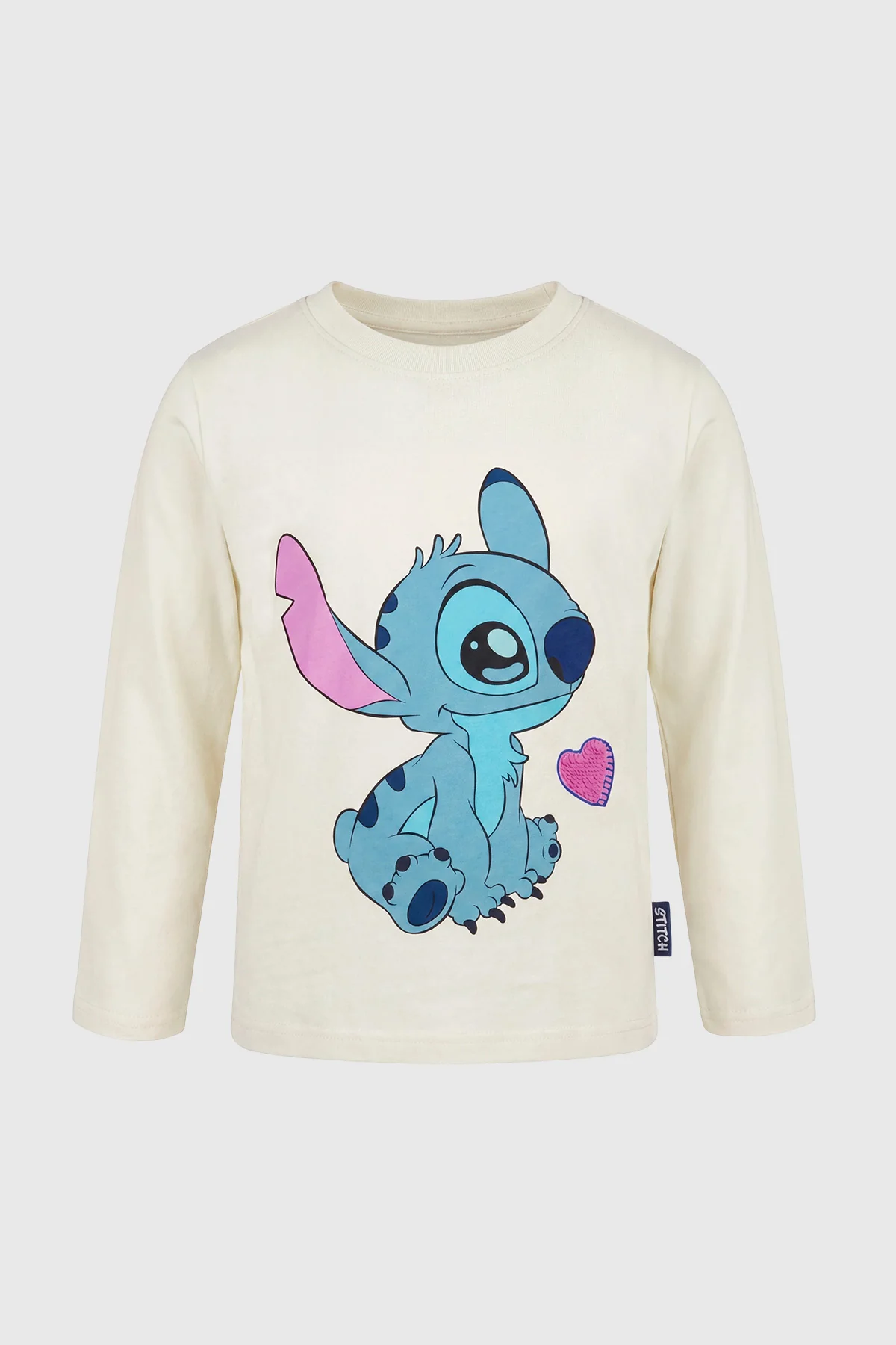 Polera Niña Stitch Beige