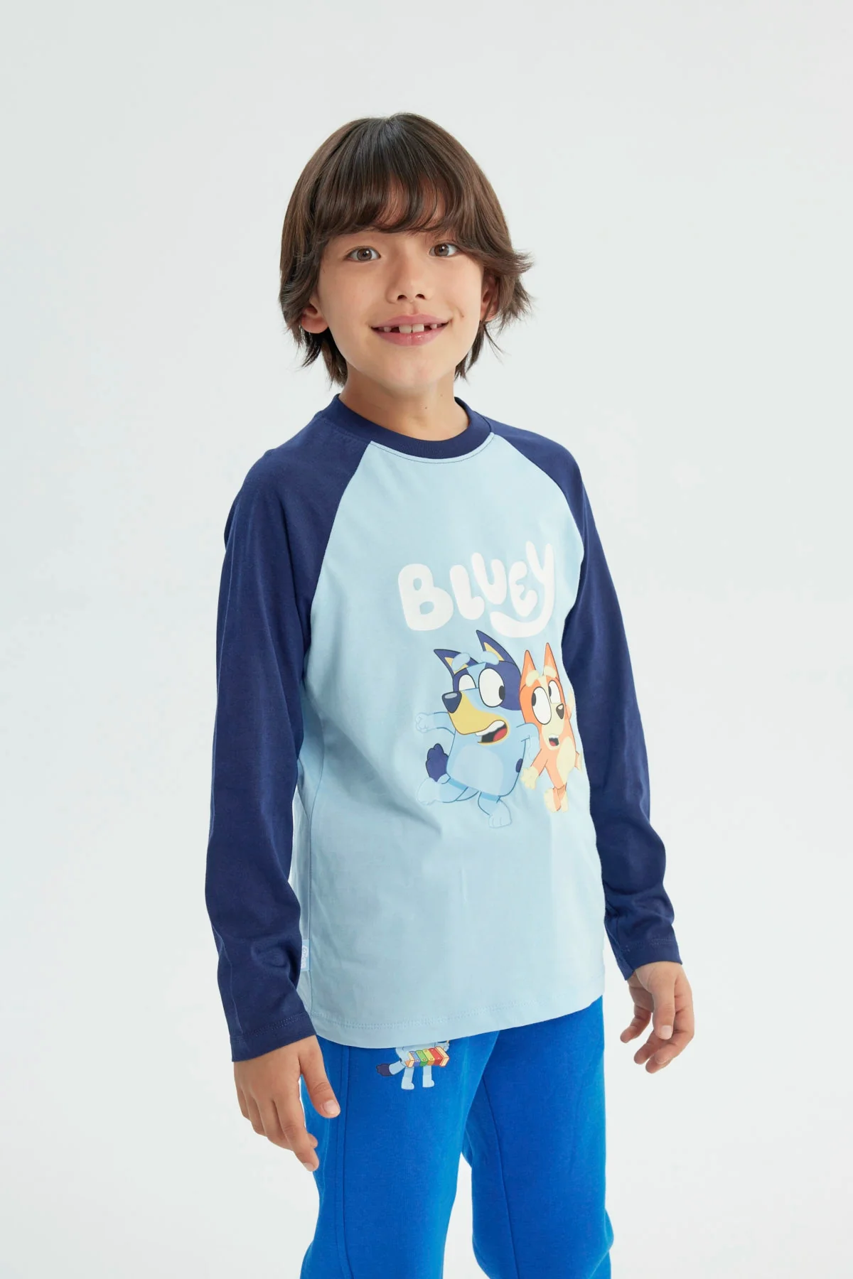 Polera Niño Bluey Celeste
