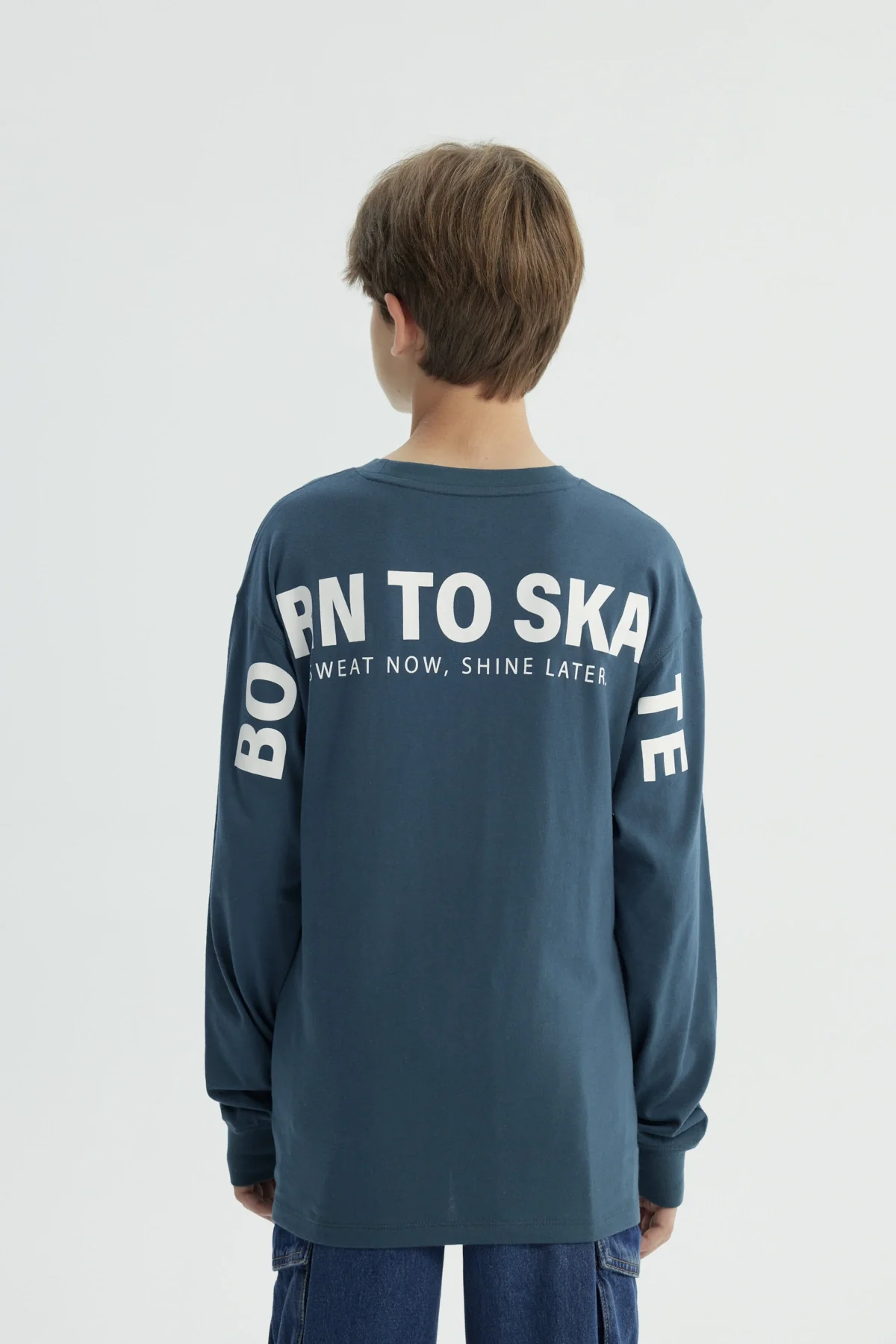 Polera Niño Classic Azul Petroleo - Image 3