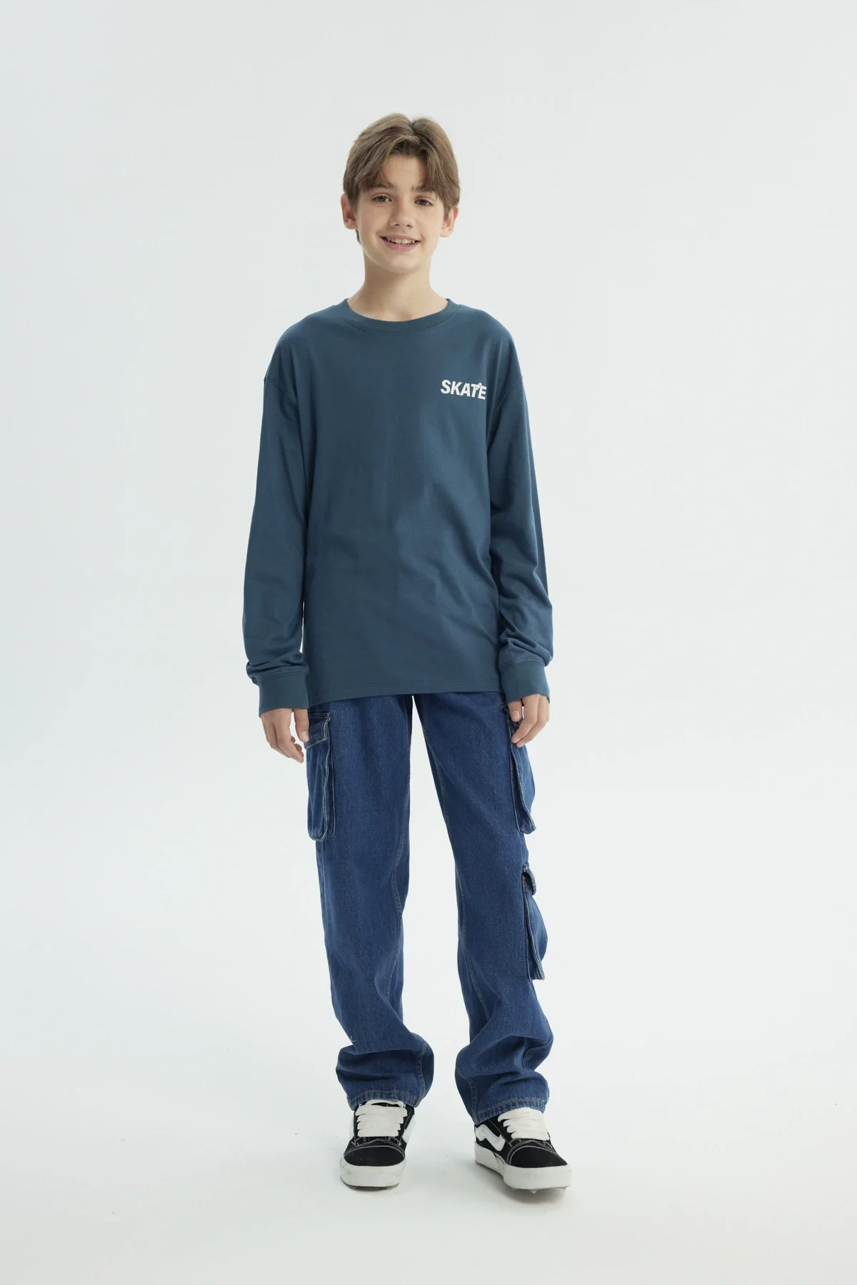 Polera Niño Classic Azul Petroleo - Image 4