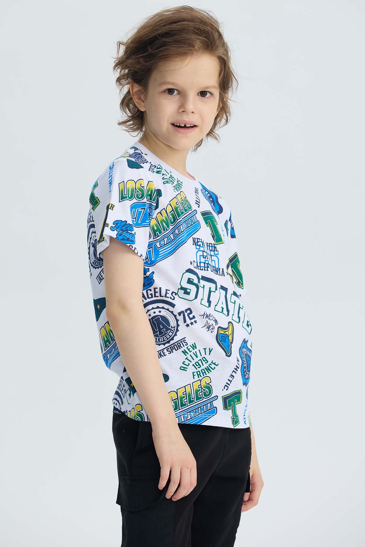 Polera Niño Full Print Blanco - Image 3
