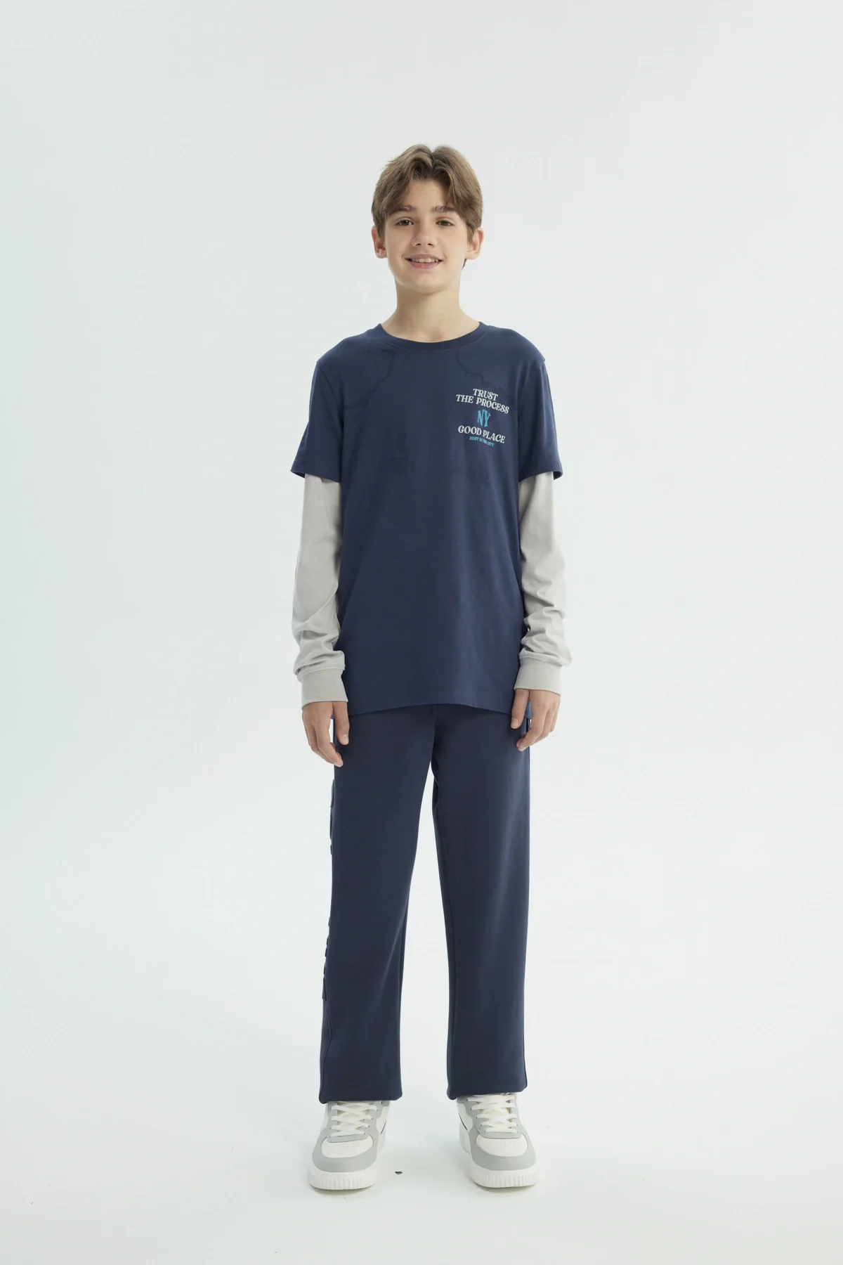 Polera Niño Regular Azul Oscuro - Image 4