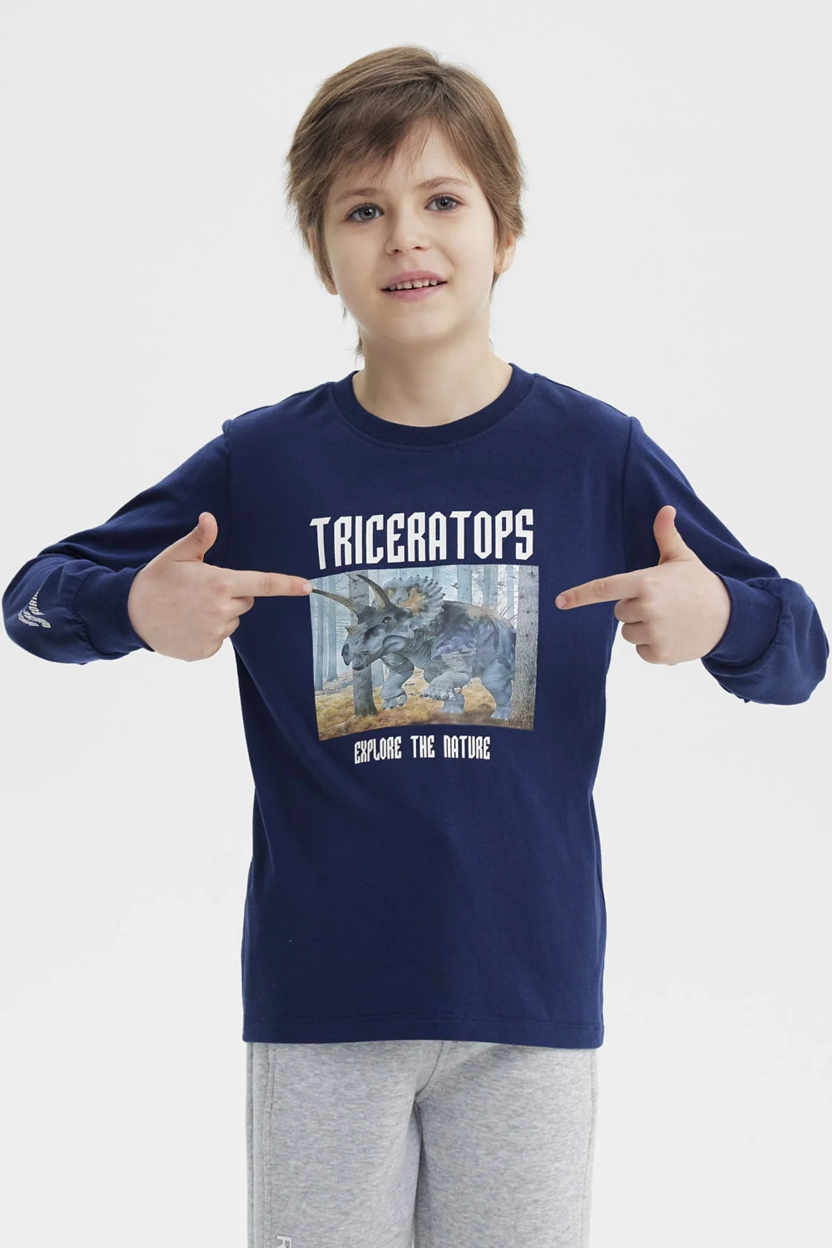 Polera Niño Slim Azul Oscuro