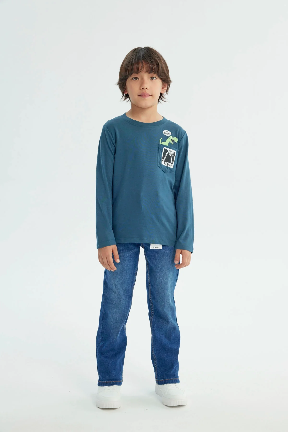 Polera Niño Slim Azul Petroleo - Image 4