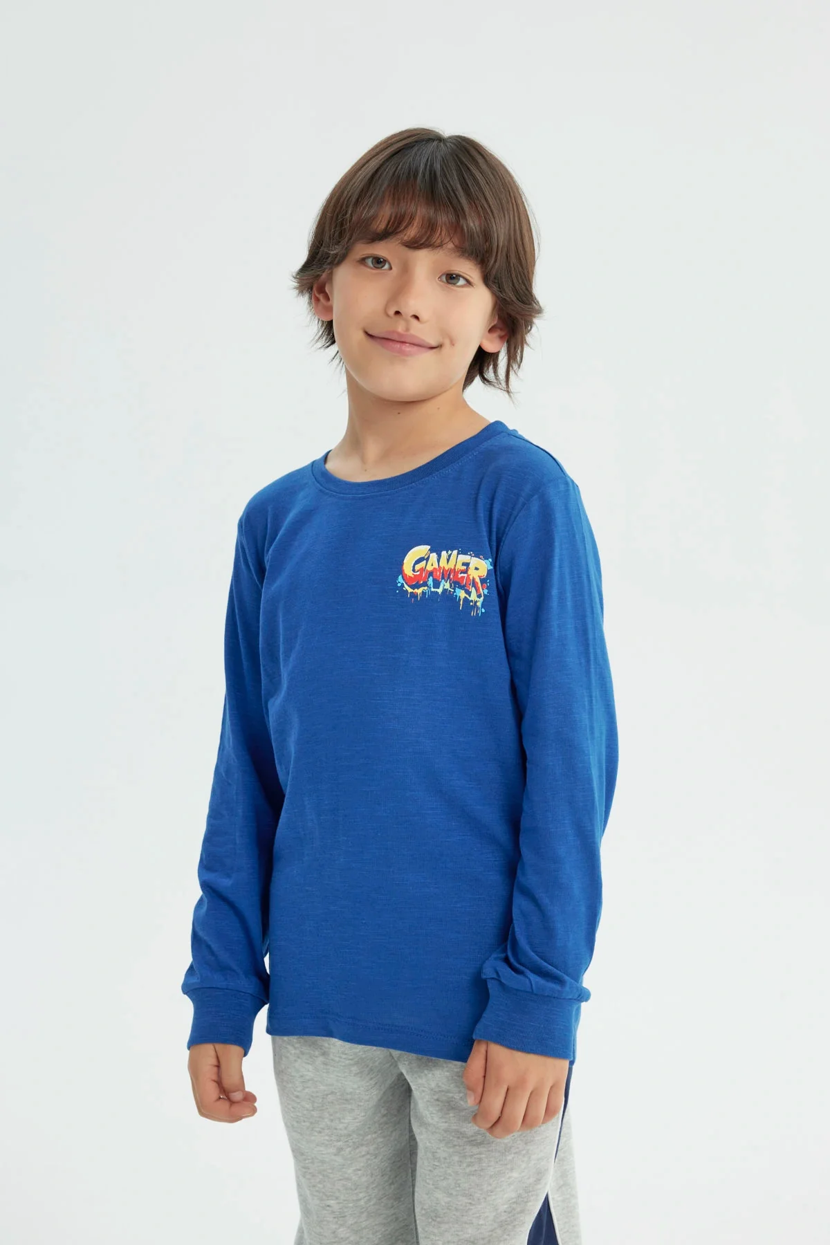 Polera Niño Slim Azulino - Image 3