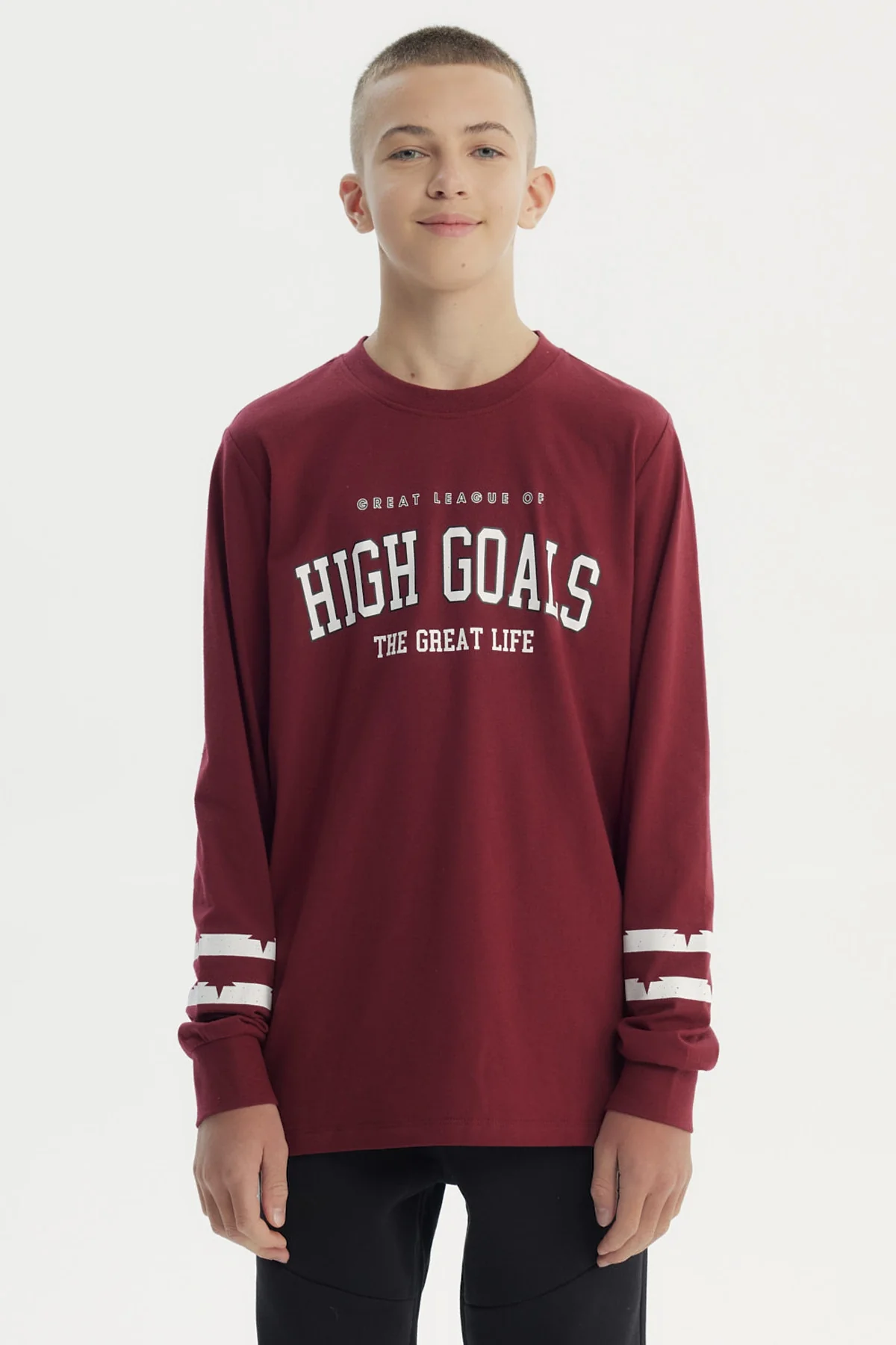 Polera Niño Slim Burdeo