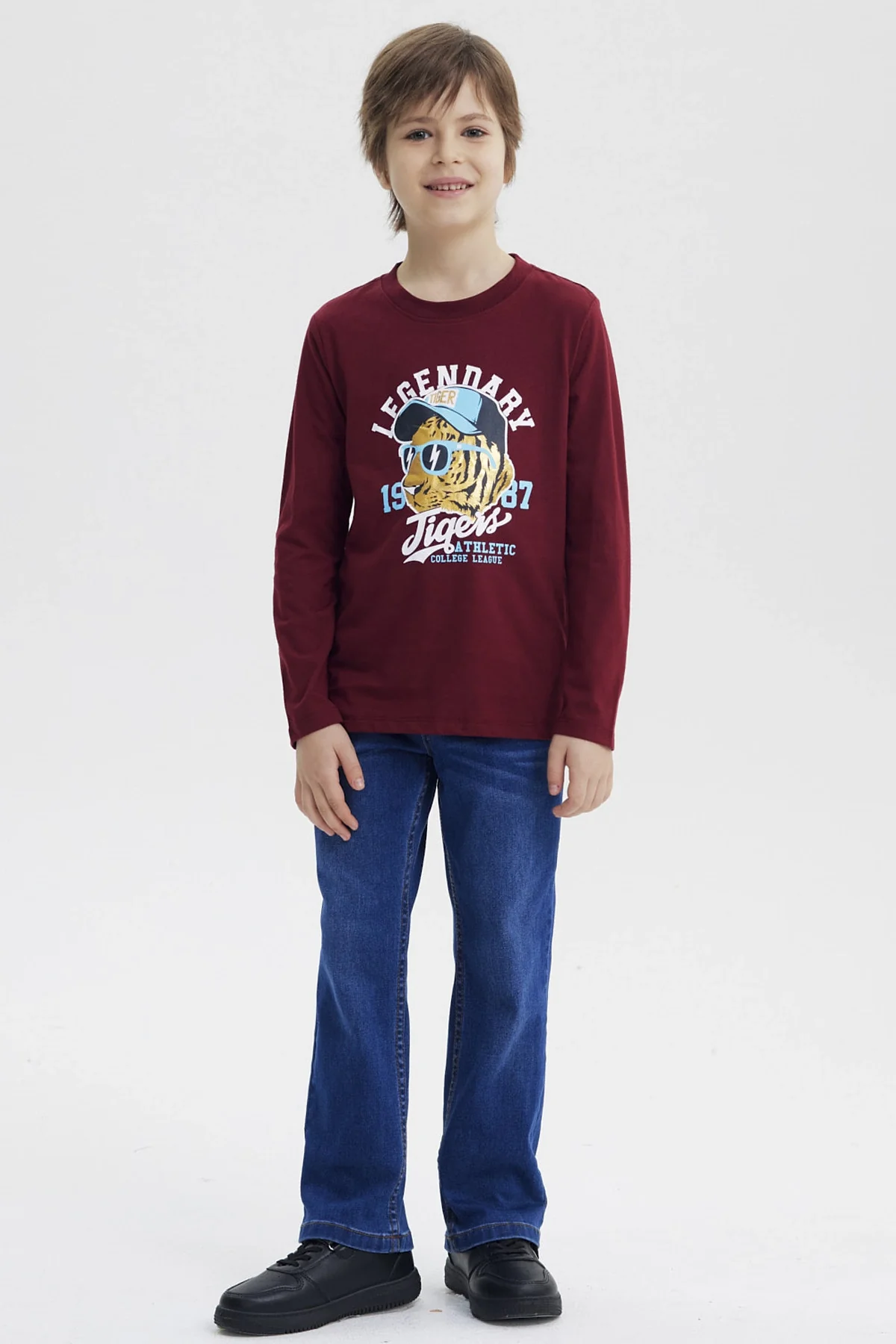 Polera Niño Slim Burdeo - Image 4