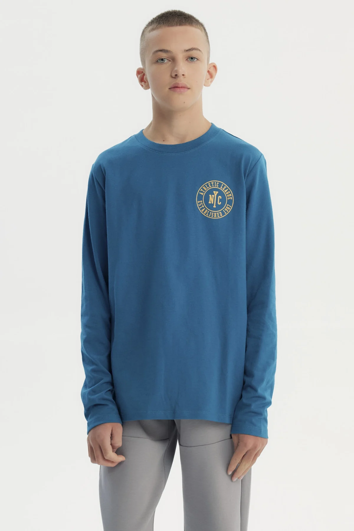 Polera Niño Slim Petroleo