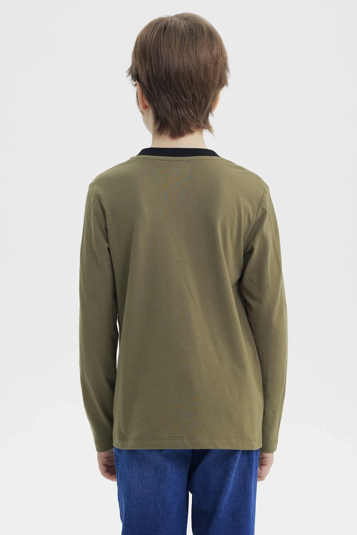 Polera Niño Slim Verde Militar - Image 3