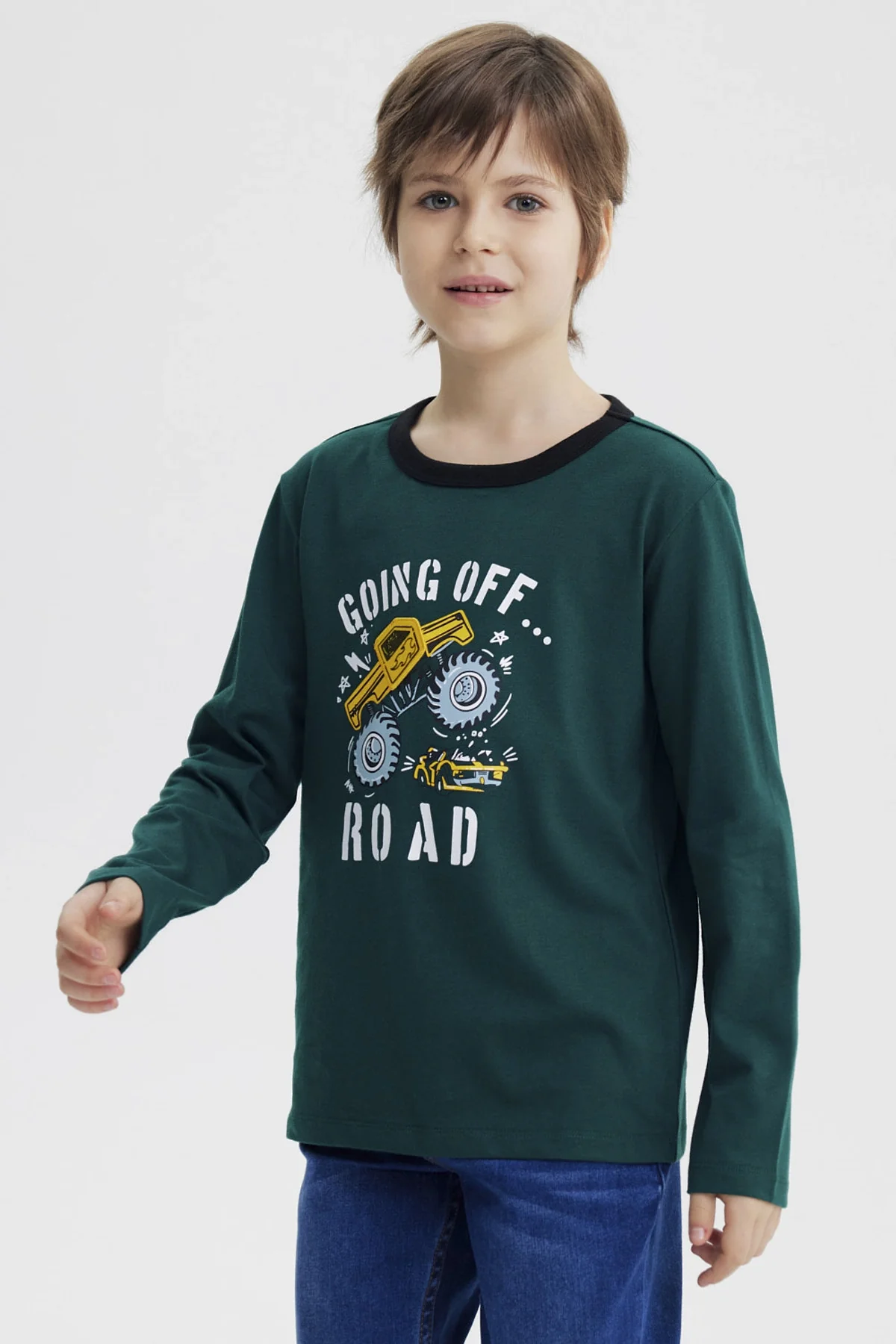 Polera Niño Slim Verde Oscuro - Image 2