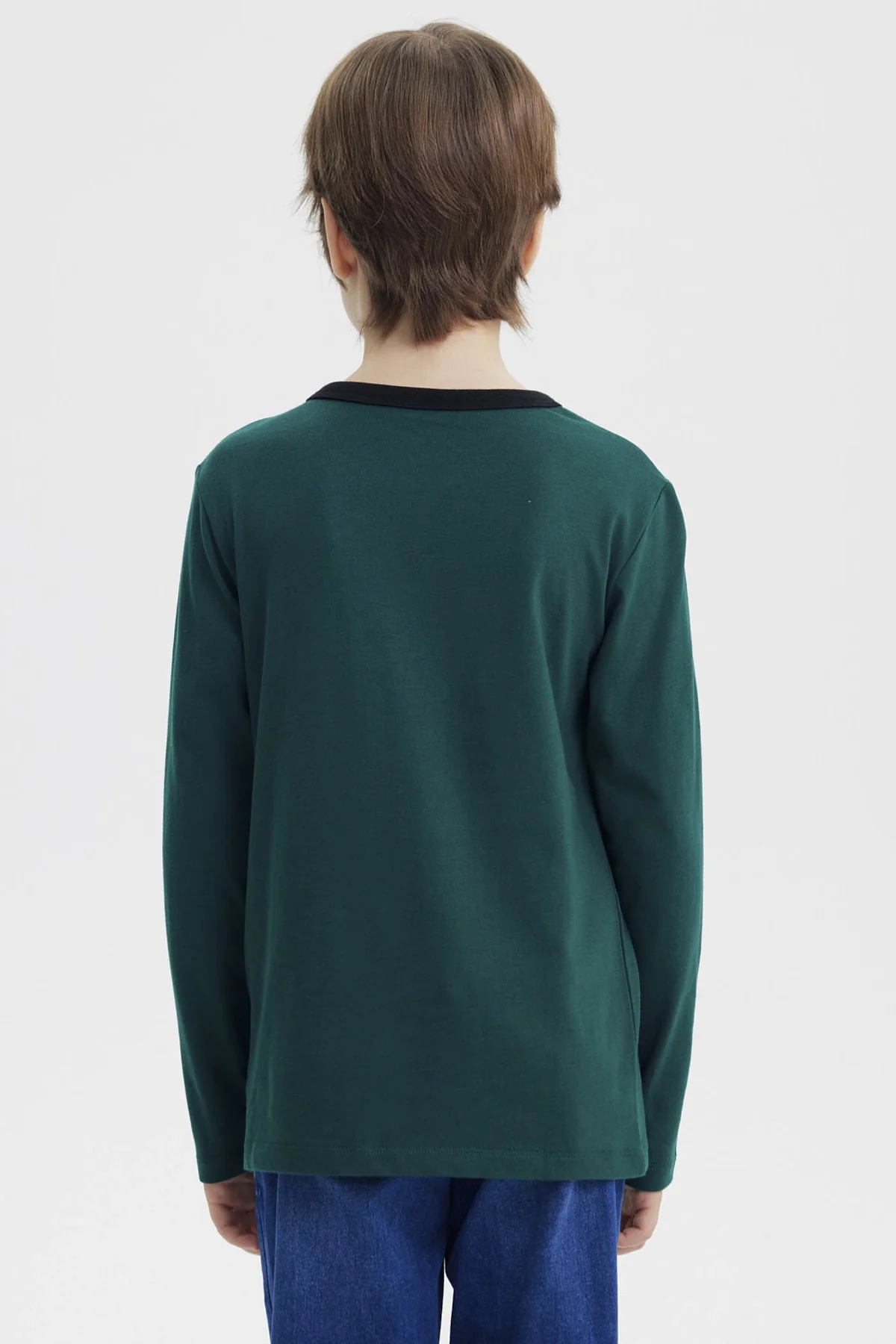 Polera Niño Slim Verde Oscuro - Image 3
