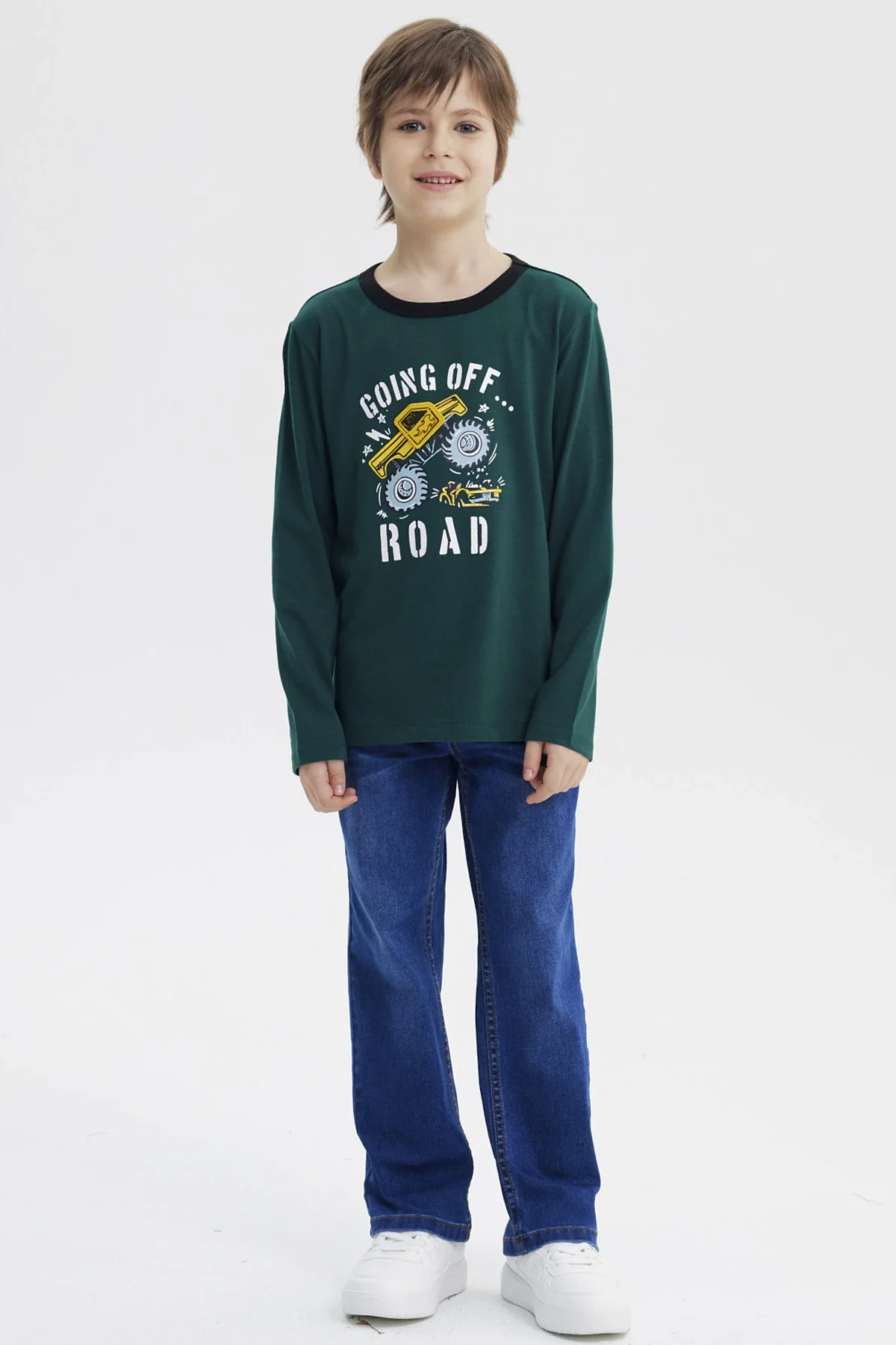 Polera Niño Slim Verde Oscuro - Image 4